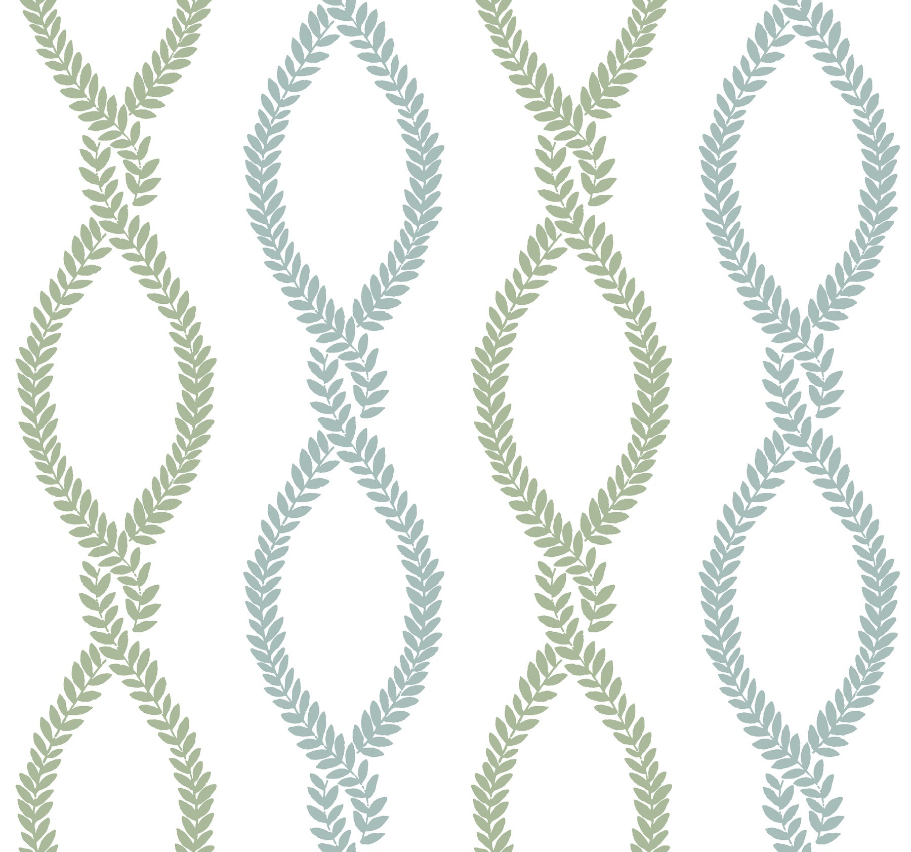 Laureate wallpaper in blue and green color - pattern number VP1321 - by Antonina Vella in the Jardin collection