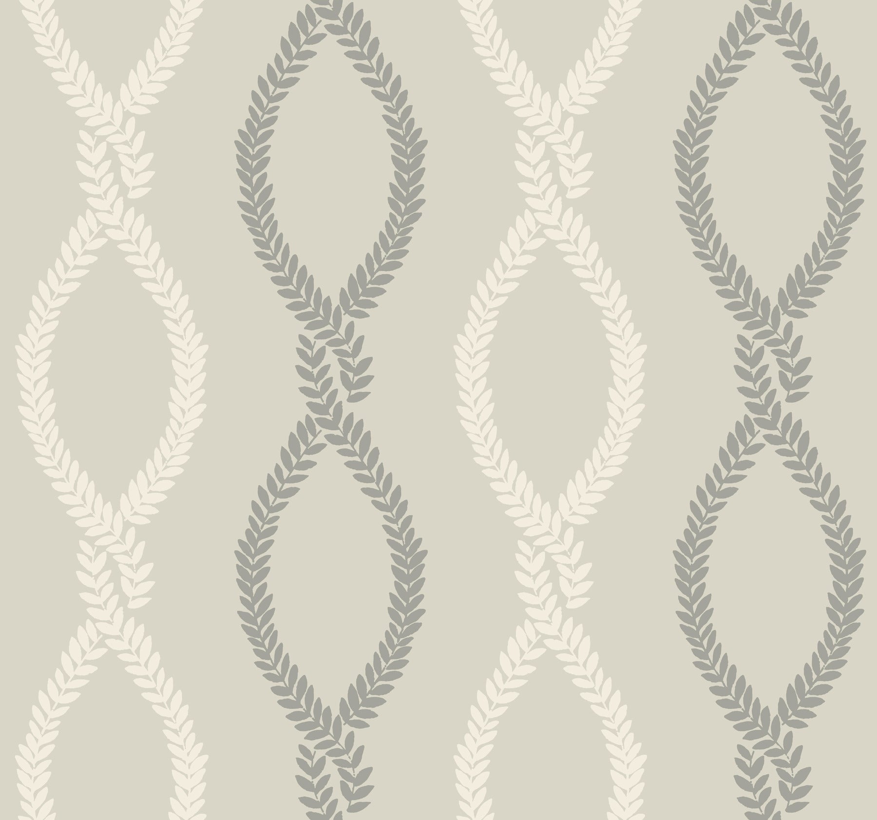 Laureate wallpaper in grey color - pattern number VP1323 - by Antonina Vella in the Jardin collection