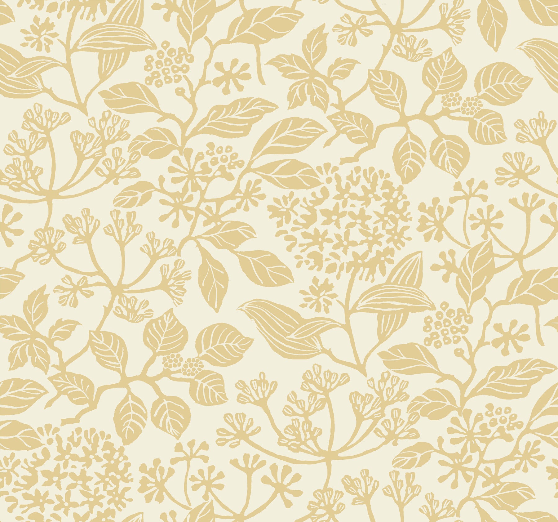 Rowen wallpaper in saffron color - pattern number VP1341 - by Antonina Vella in the Jardin collection