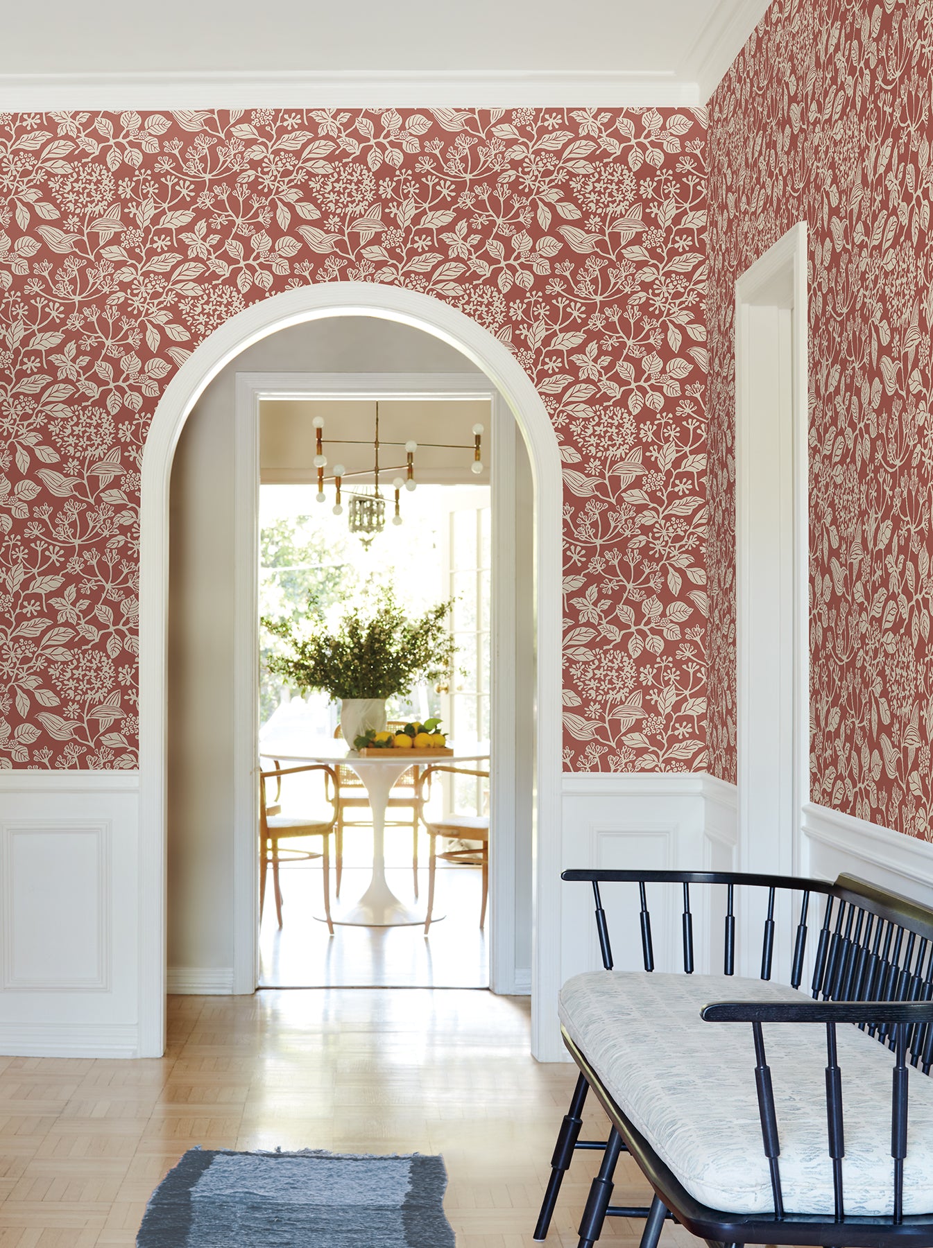 Rowen wallpaper in ginger color - pattern number VP1342 - by Antonina Vella in the Jardin collection