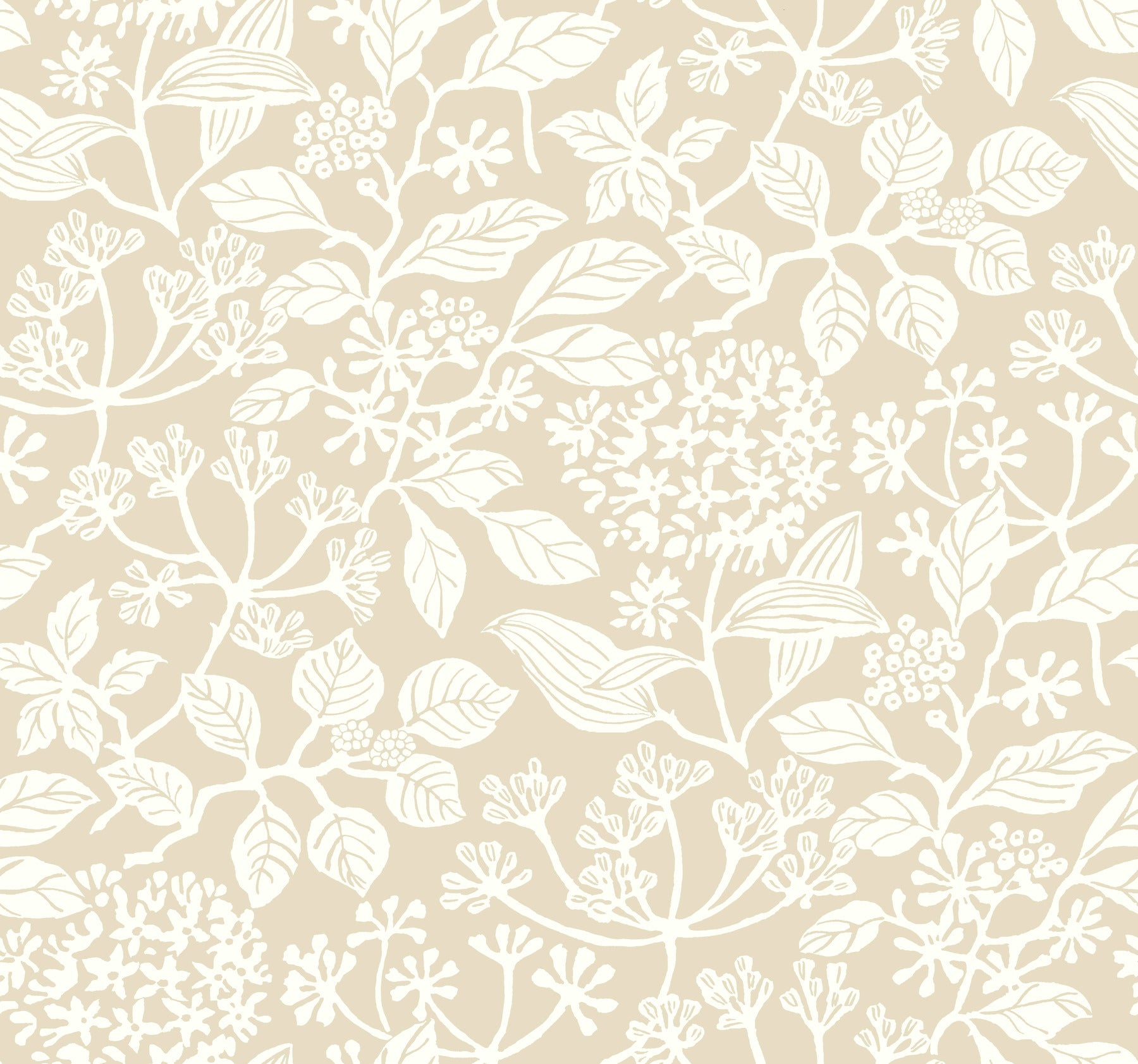 Rowen wallpaper in beige color - pattern number VP1345 - by Antonina Vella in the Jardin collection