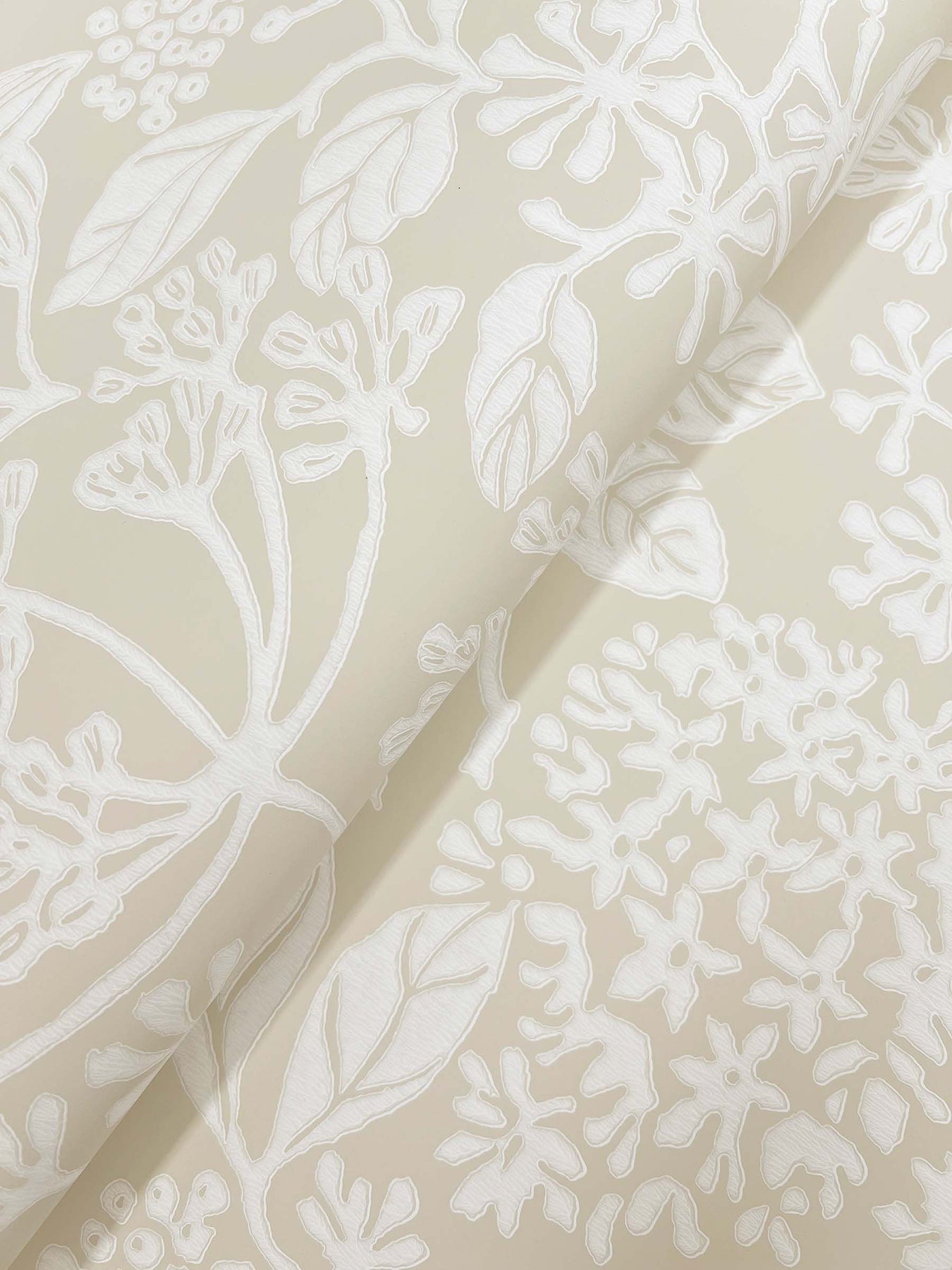 Rowen wallpaper in beige color - pattern number VP1345 - by Antonina Vella in the Jardin collection