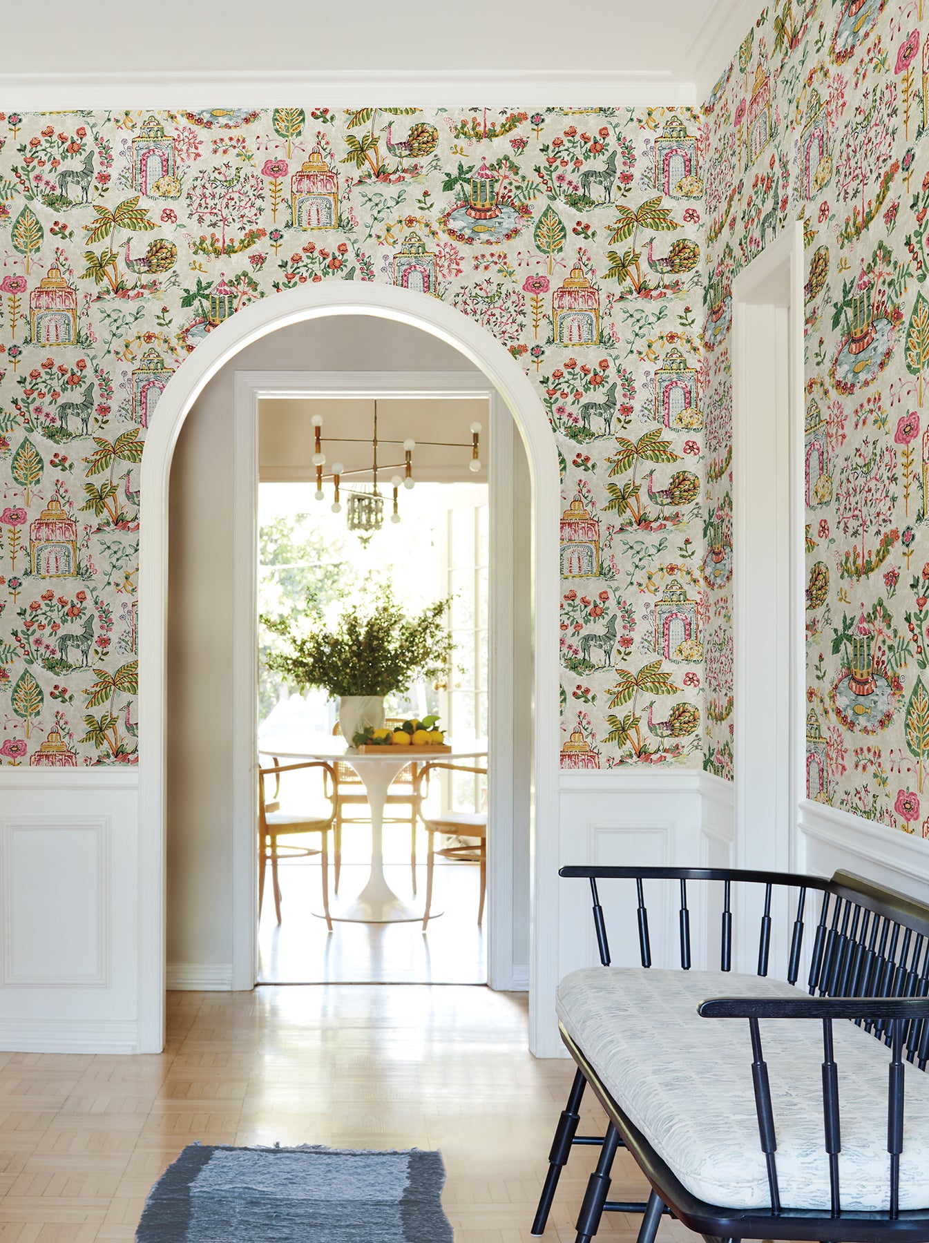 Parc wallpaper in berry color - pattern number VP1401 - by Antonina Vella in the Jardin collection