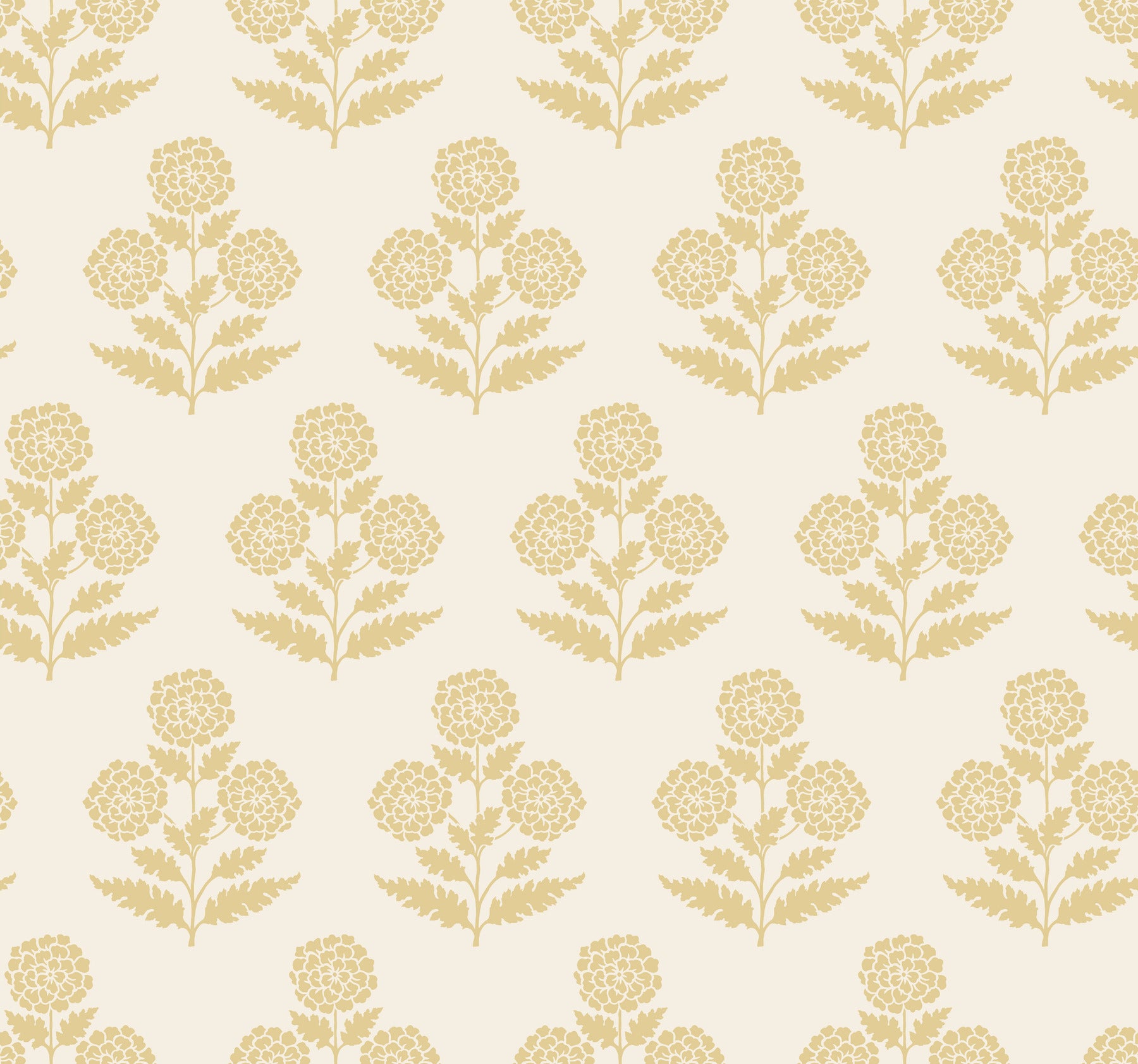 Souci wallpaper in saffron color - pattern number VP1432 - by Antonina Vella in the Jardin collection