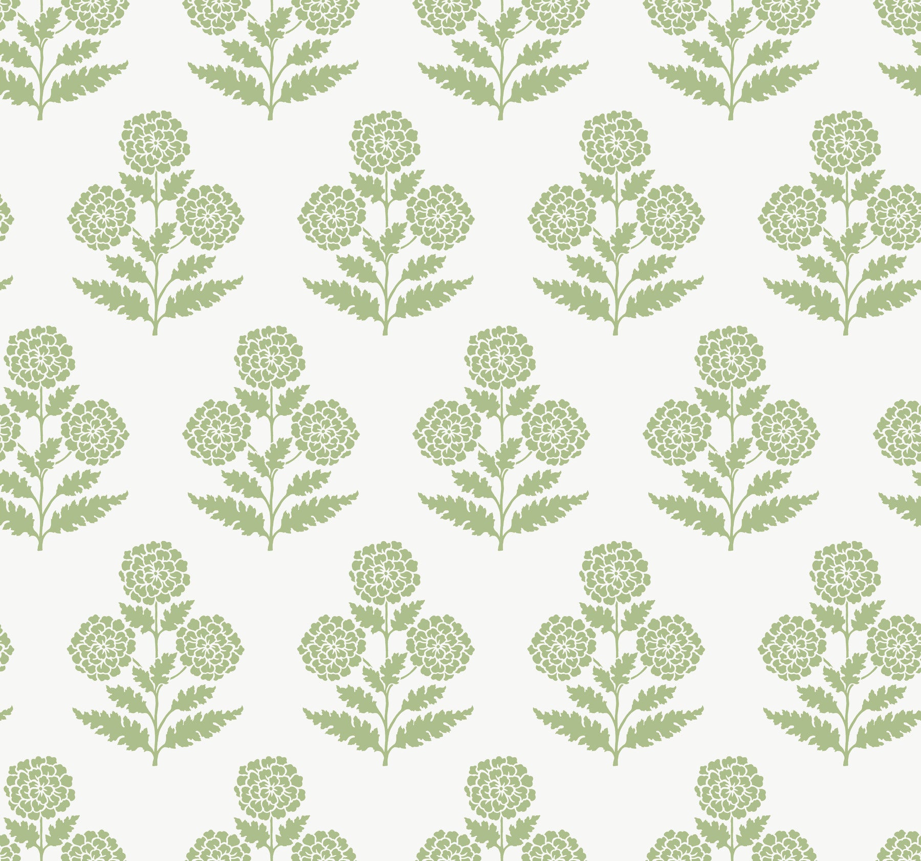 Souci wallpaper in green color - pattern number VP1436 - by Antonina Vella in the Jardin collection