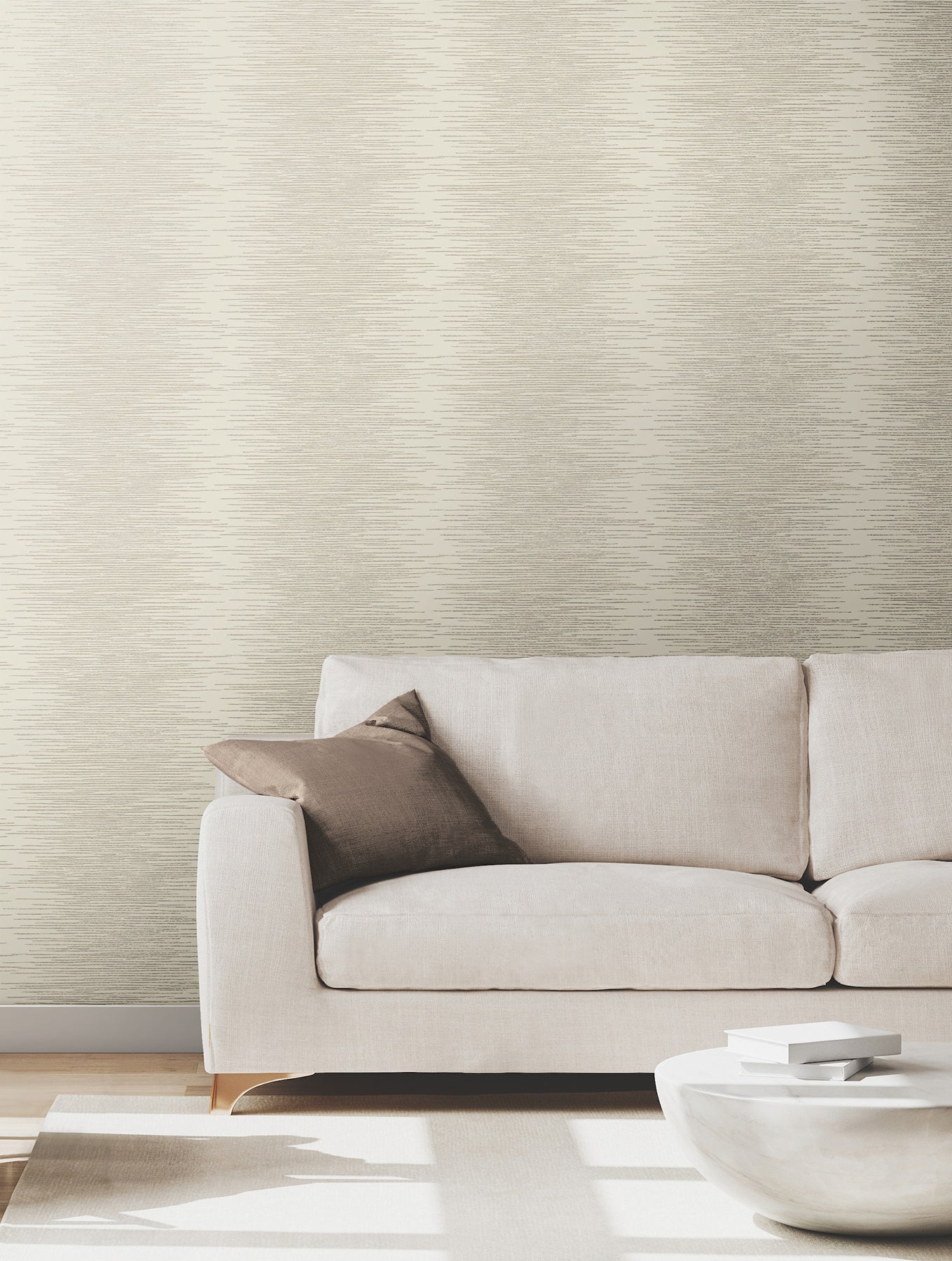 Operetta wallpaper in ivory color - pattern number VR1504 - by Ronald Redding in the Caviar collection