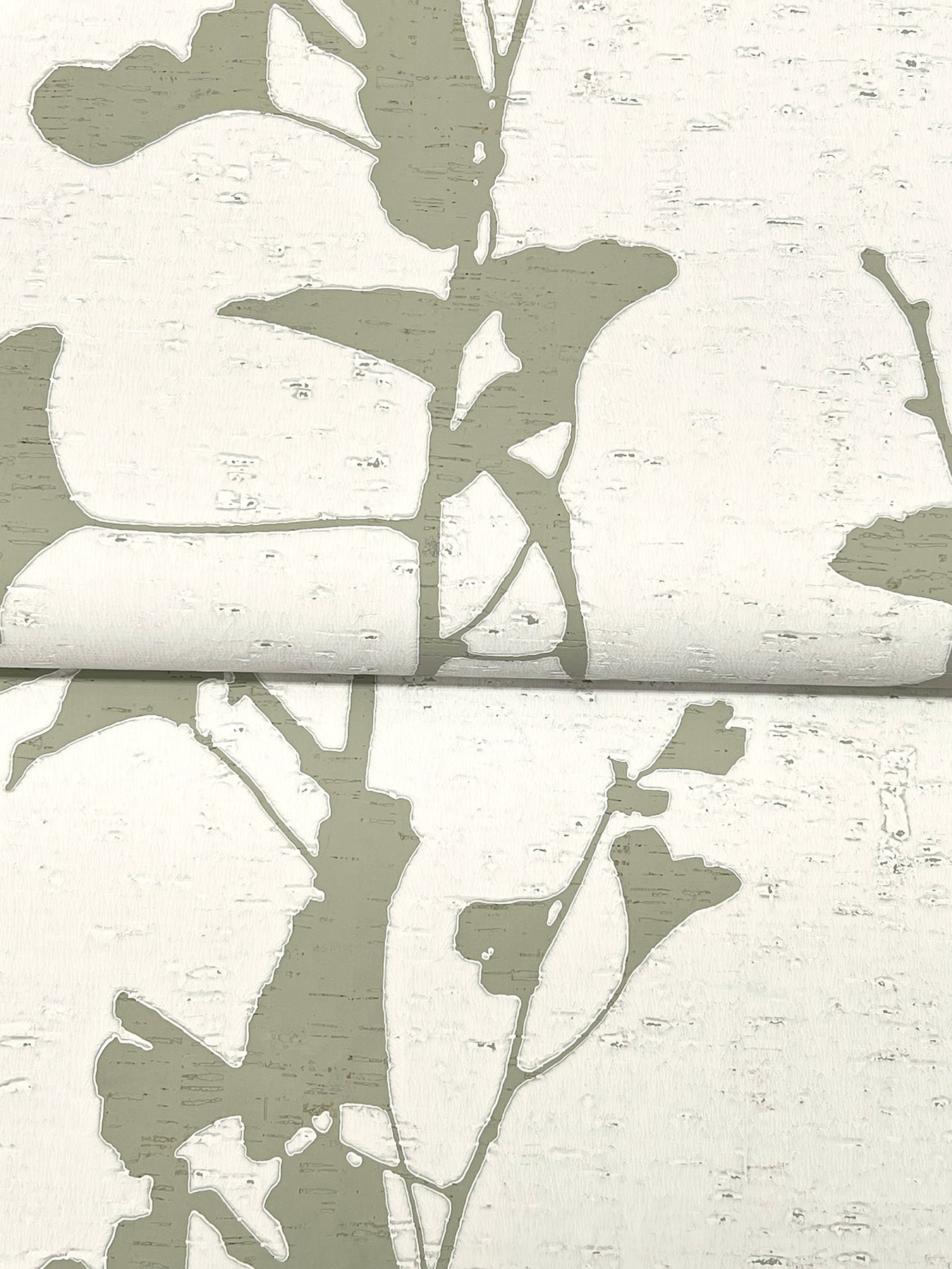 Ginkgo Silhouette wallpaper in sage color - pattern number VR1510 - by Ronald Redding in the Caviar collection