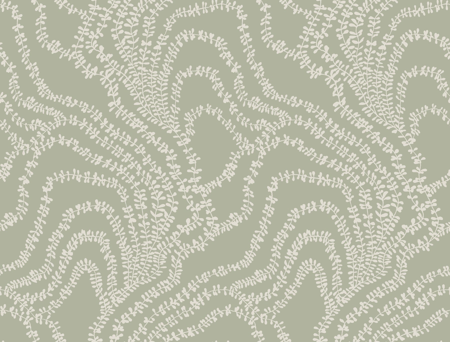 String of Pearls wallpaper in sage color - pattern number VR1513 - by Ronald Redding in the Caviar collection