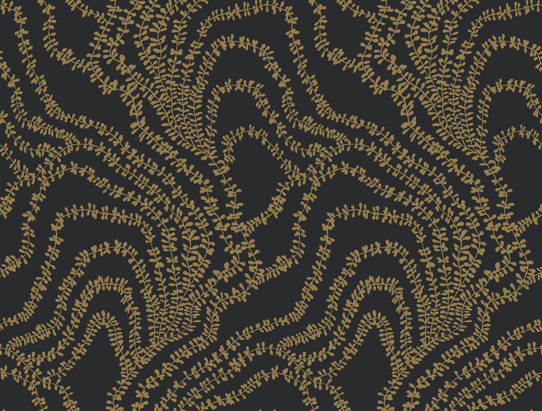 String of Pearls wallpaper in gold color - pattern number VR1517 - by Ronald Redding in the Caviar collection