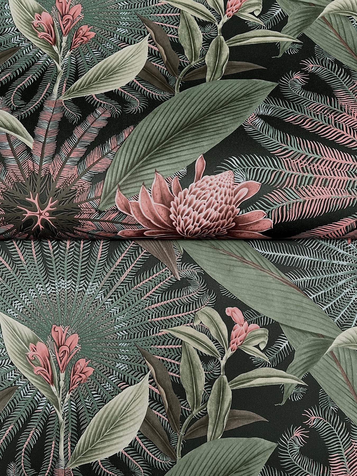 Enchanted Garden wallpaper in green color - pattern number VR1530 - by Ronald Redding in the Caviar collection