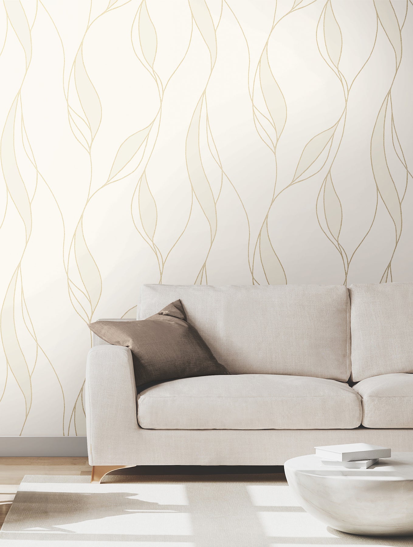 Society Hill wallpaper in white color - pattern number VR1546 - by Ronald Redding in the Caviar collection
