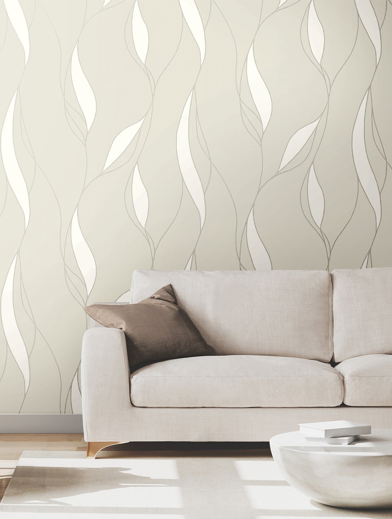 Society Hill wallpaper in dove color - pattern number VR1550 - by Ronald Redding in the Caviar collection