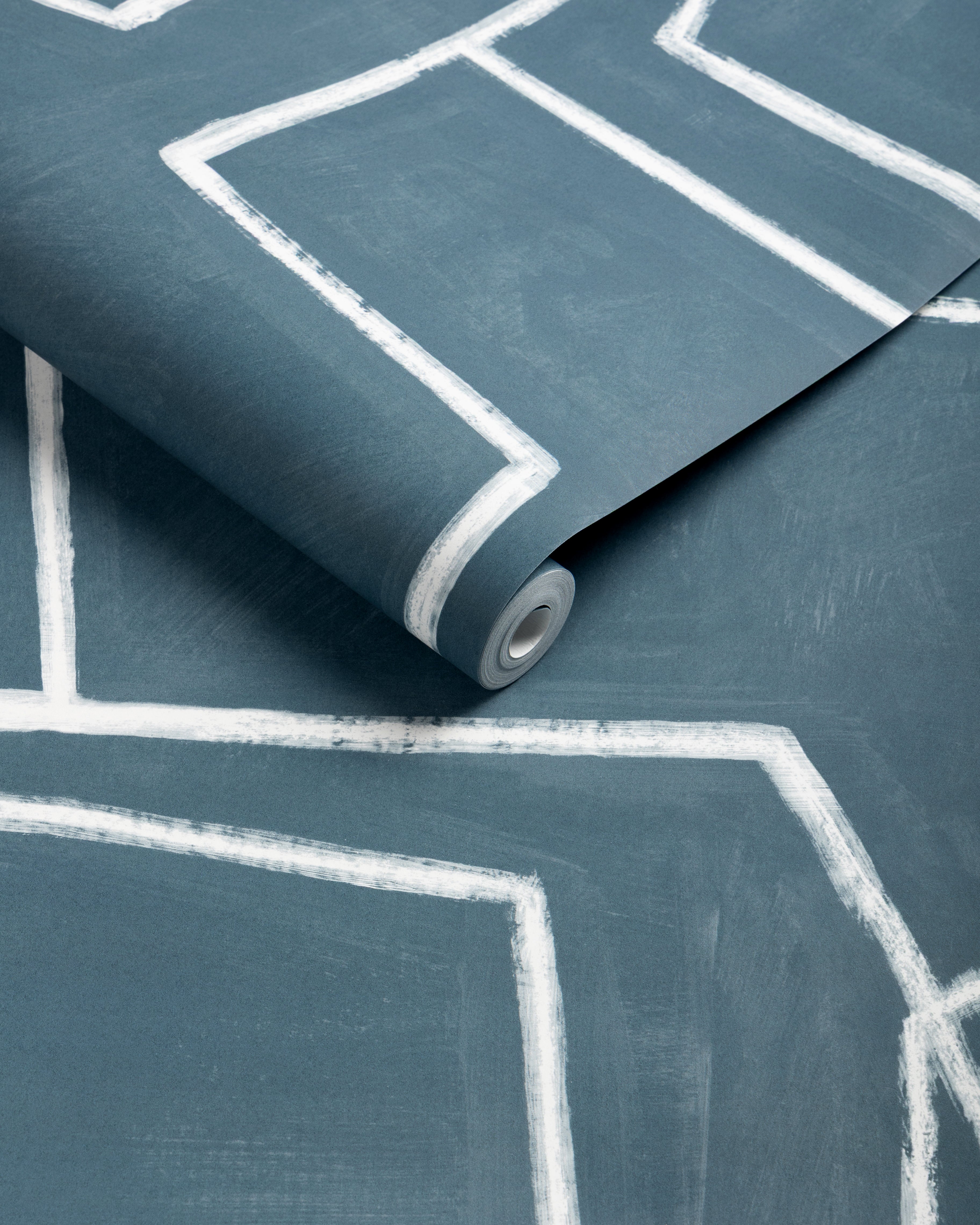 Chalka Wallpaper in indigo color - pattern number W4402.35.0 - by Kravet in the Linherr Hollingsworth Artistry collection