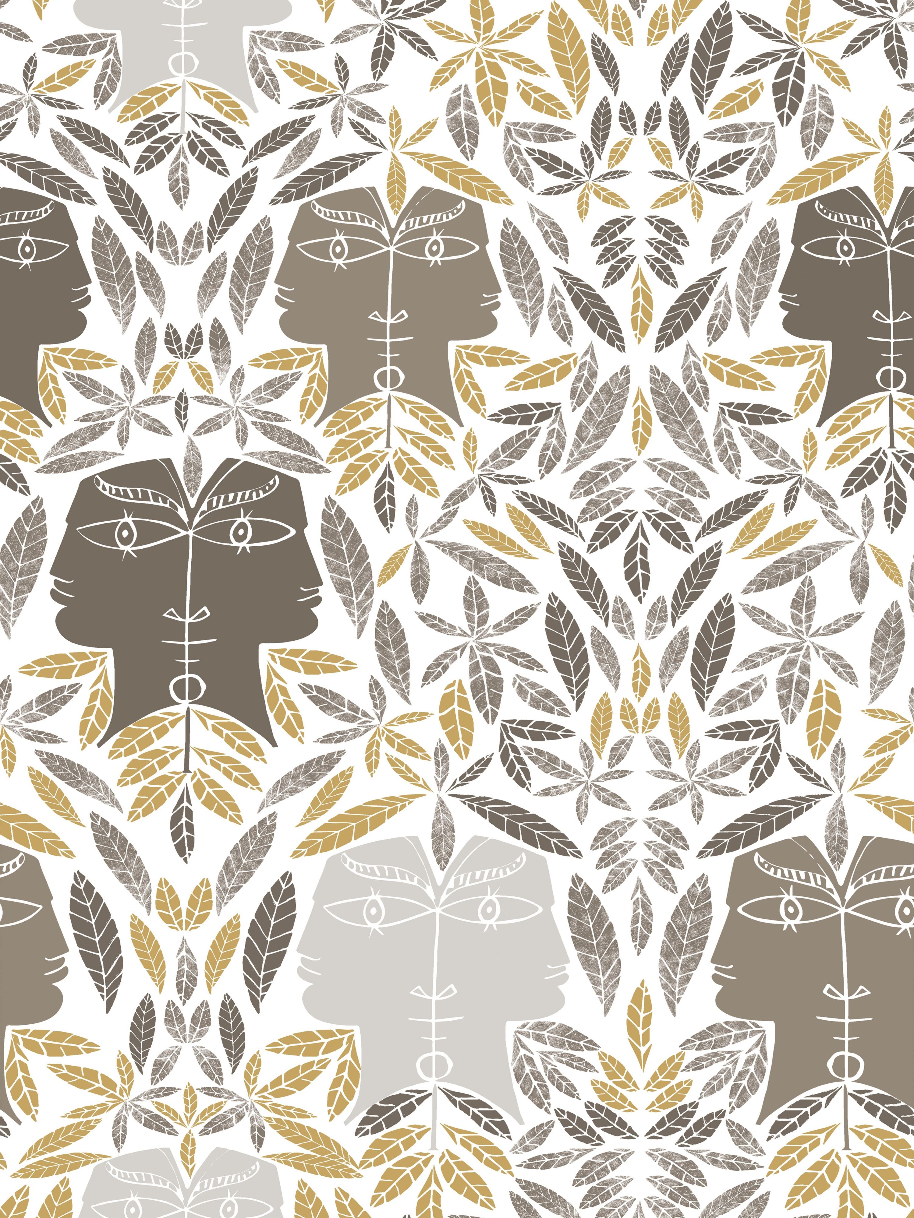 Cap Dail wallpaper in taupe color - pattern number WH 000026470 - by Scalamandre in the collection