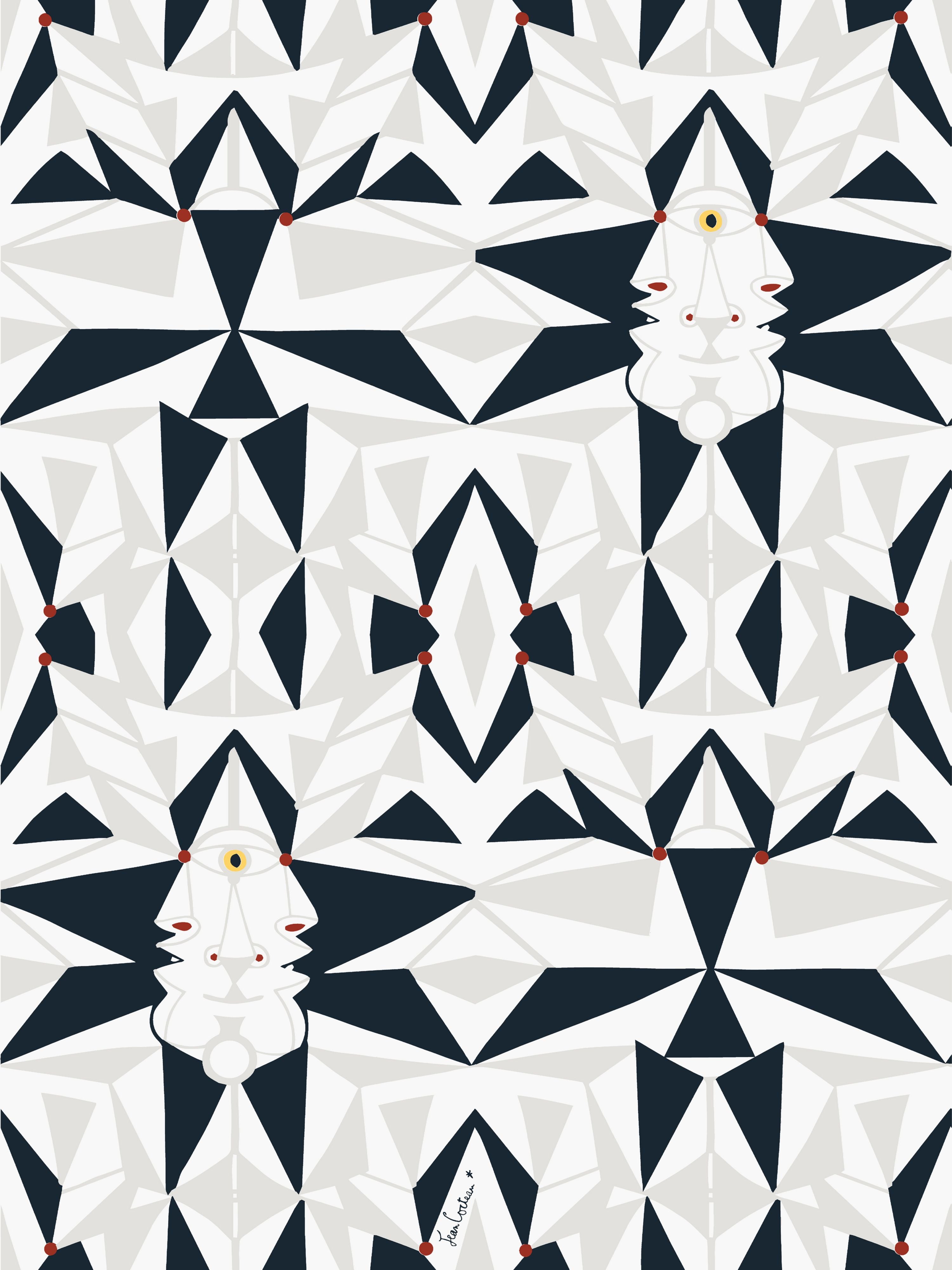 Email wallpaper in graphite color - pattern number WH 000036461 - by Scalamandre in the collection