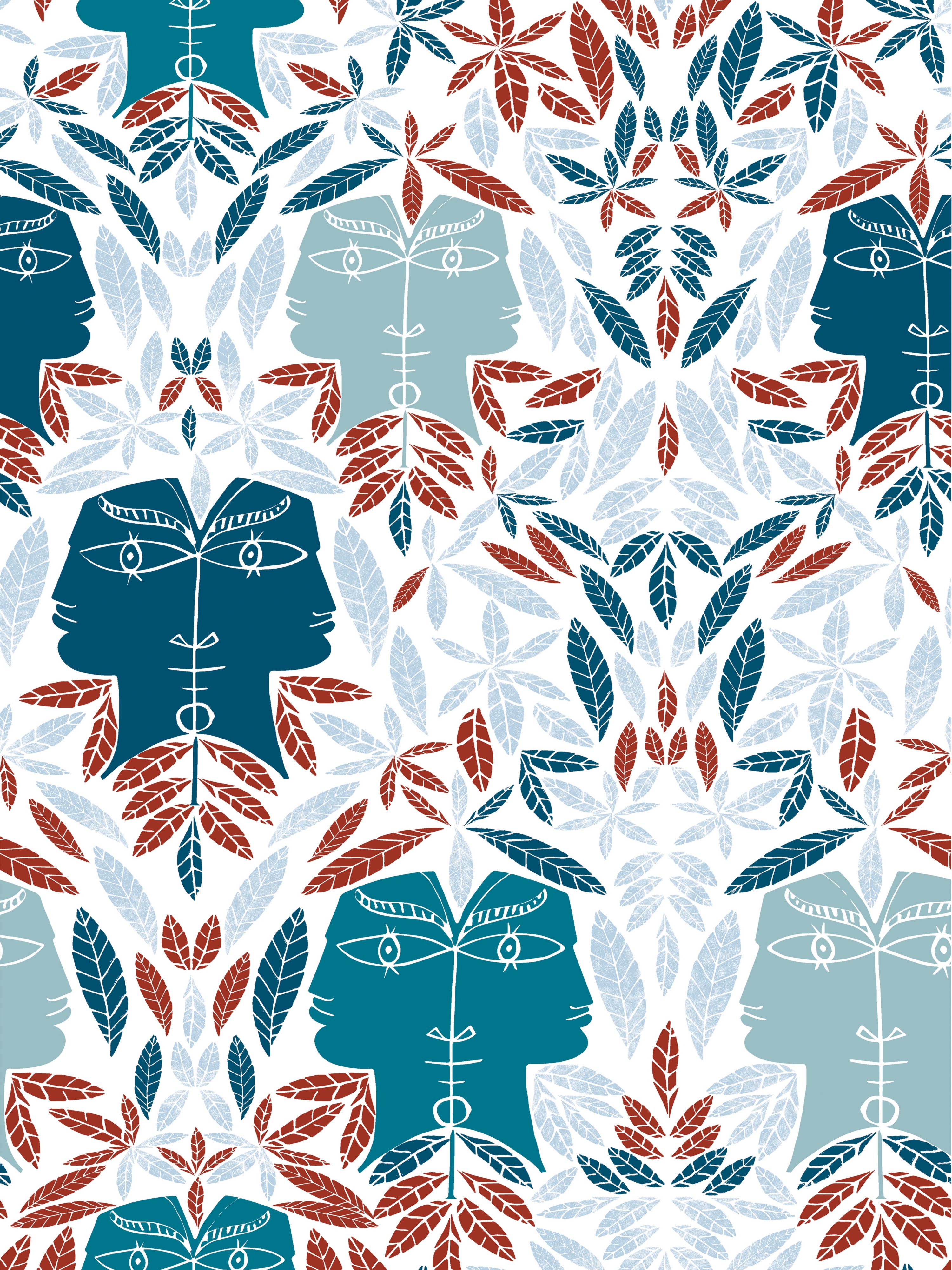 Cap Dail wallpaper in bleu color - pattern number WH 000036470 - by Scalamandre in the collection