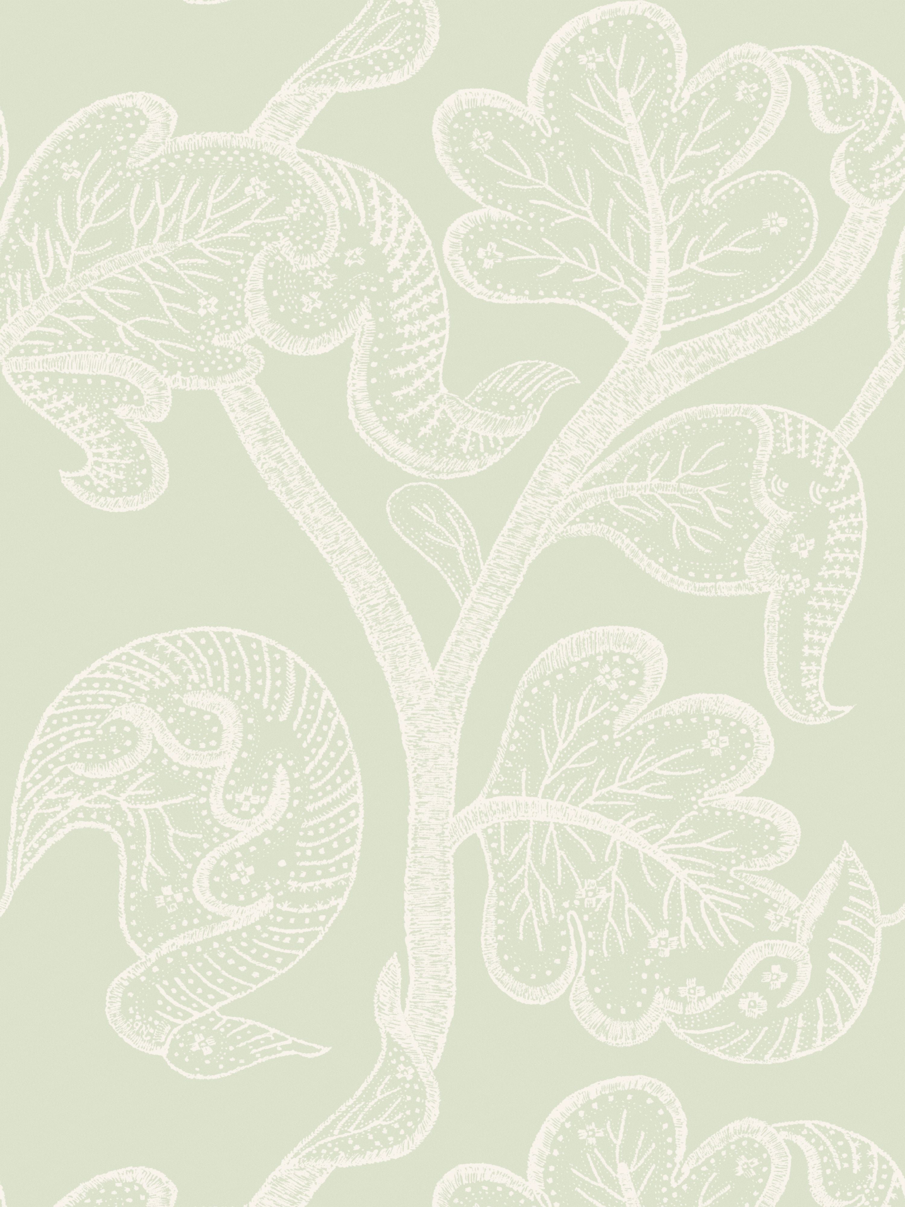Russell Wallpaper in Green Tea color - pattern number WHN WP88631D003 - by Scalamandre in the collection