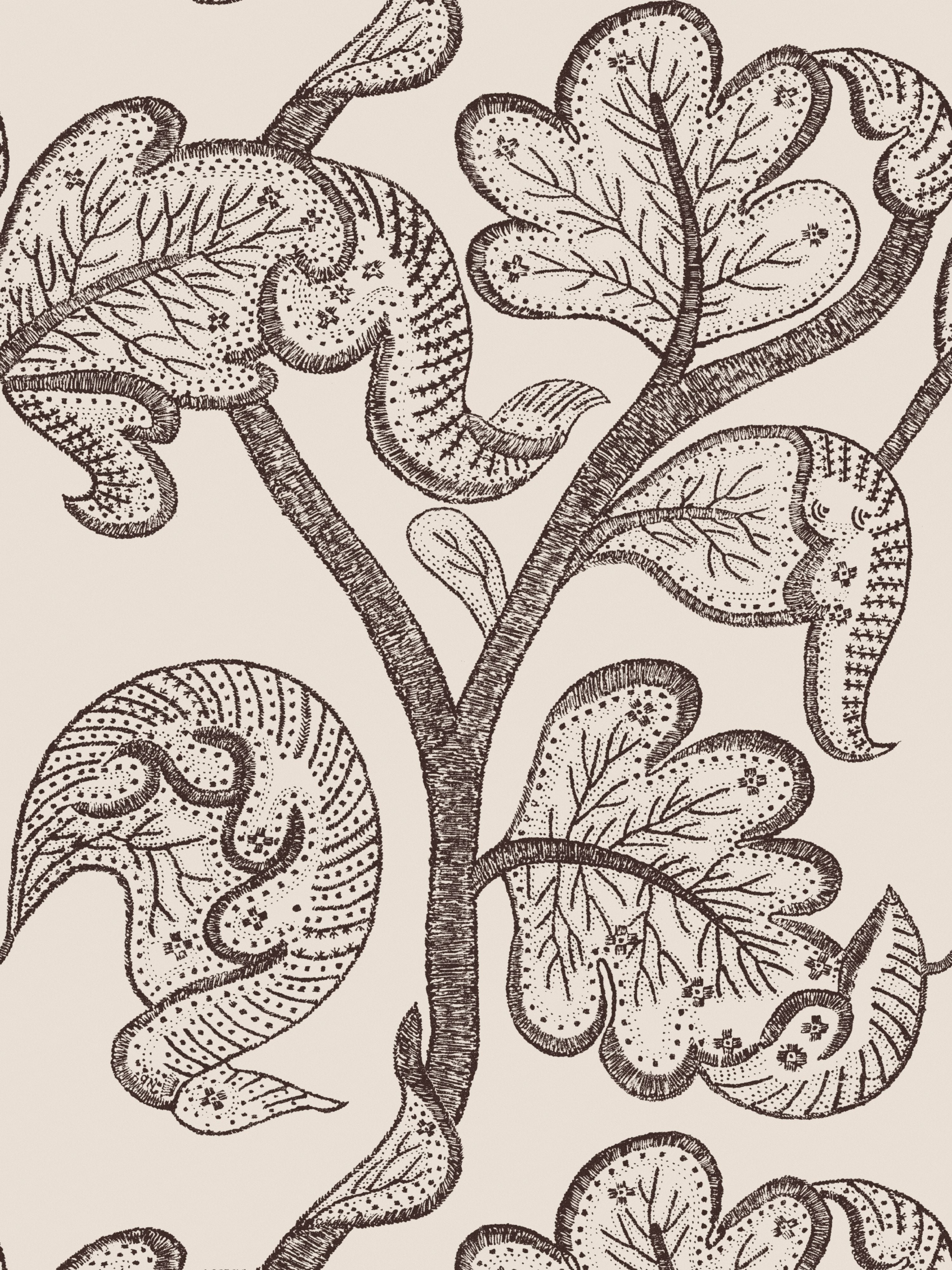 Russell Wallpaper in Umber color - pattern number WHN WP88631D005 - by Scalamandre in the collection