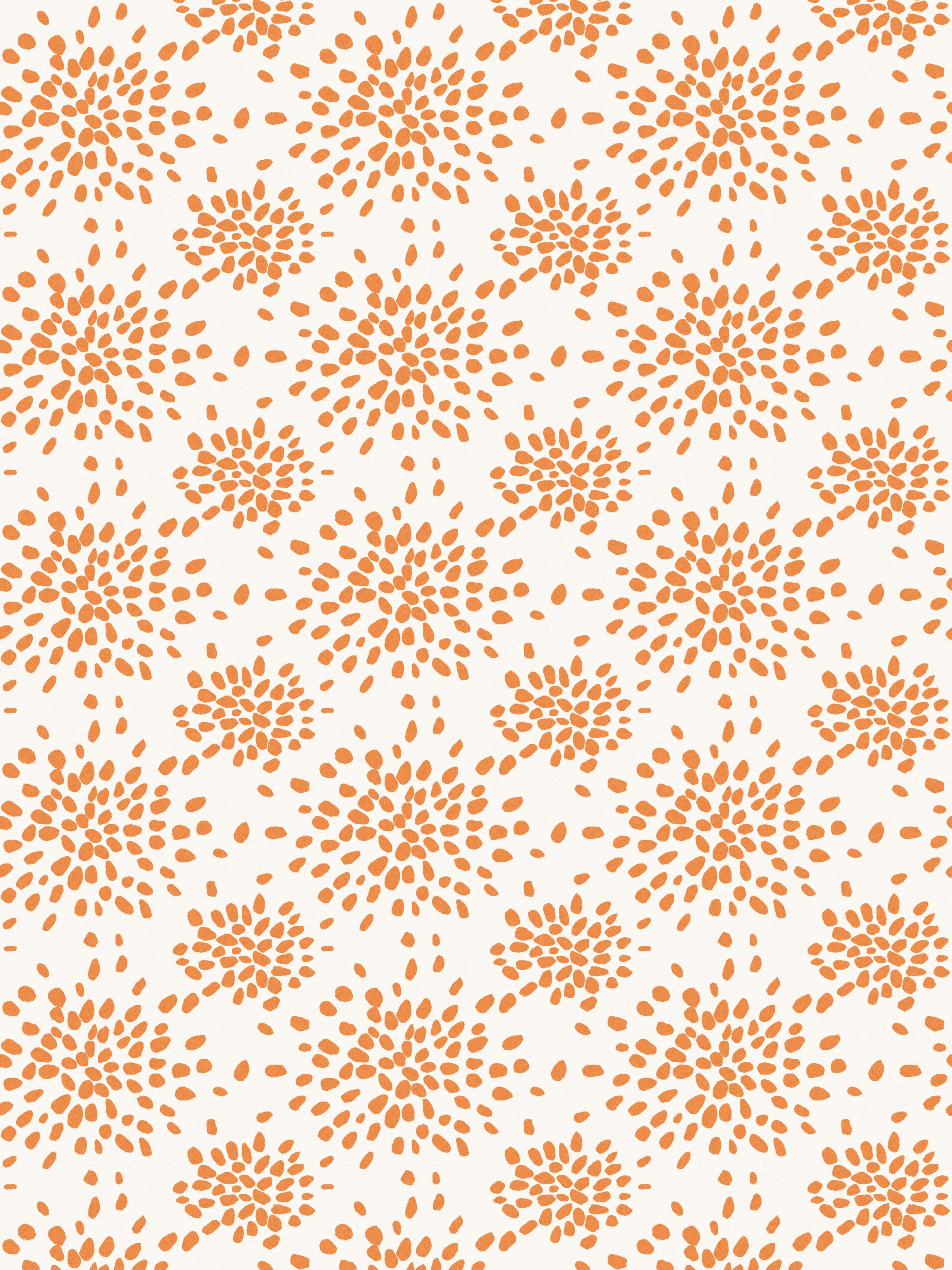 Fireworks wallpaper in tangerine color - pattern number WHN P1020D0002 - by Scalamandre in the collection