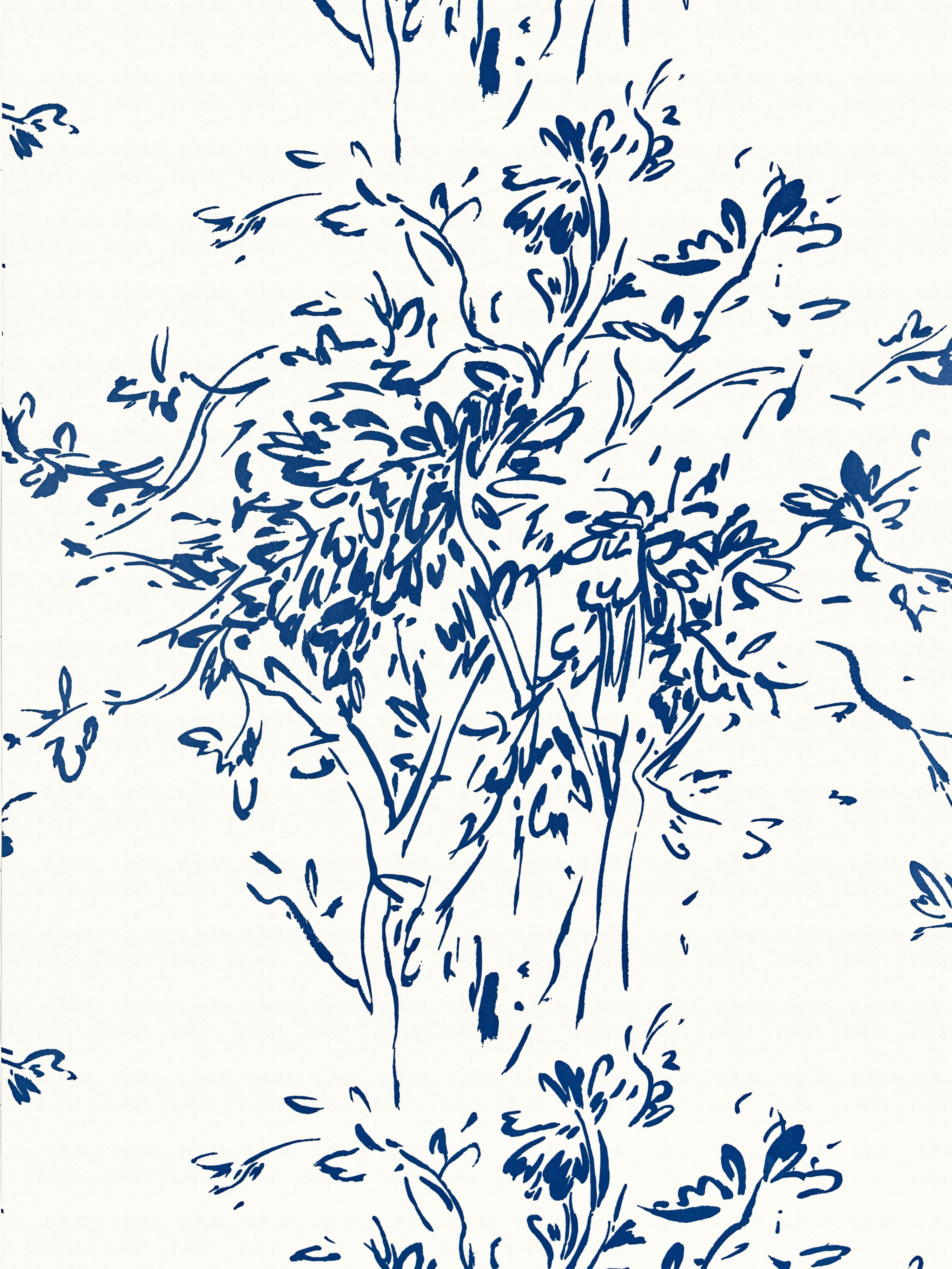 Kurt wallpaper in cobalt color - pattern number WHN WP88594D0007 - by Scalamandre in the collection