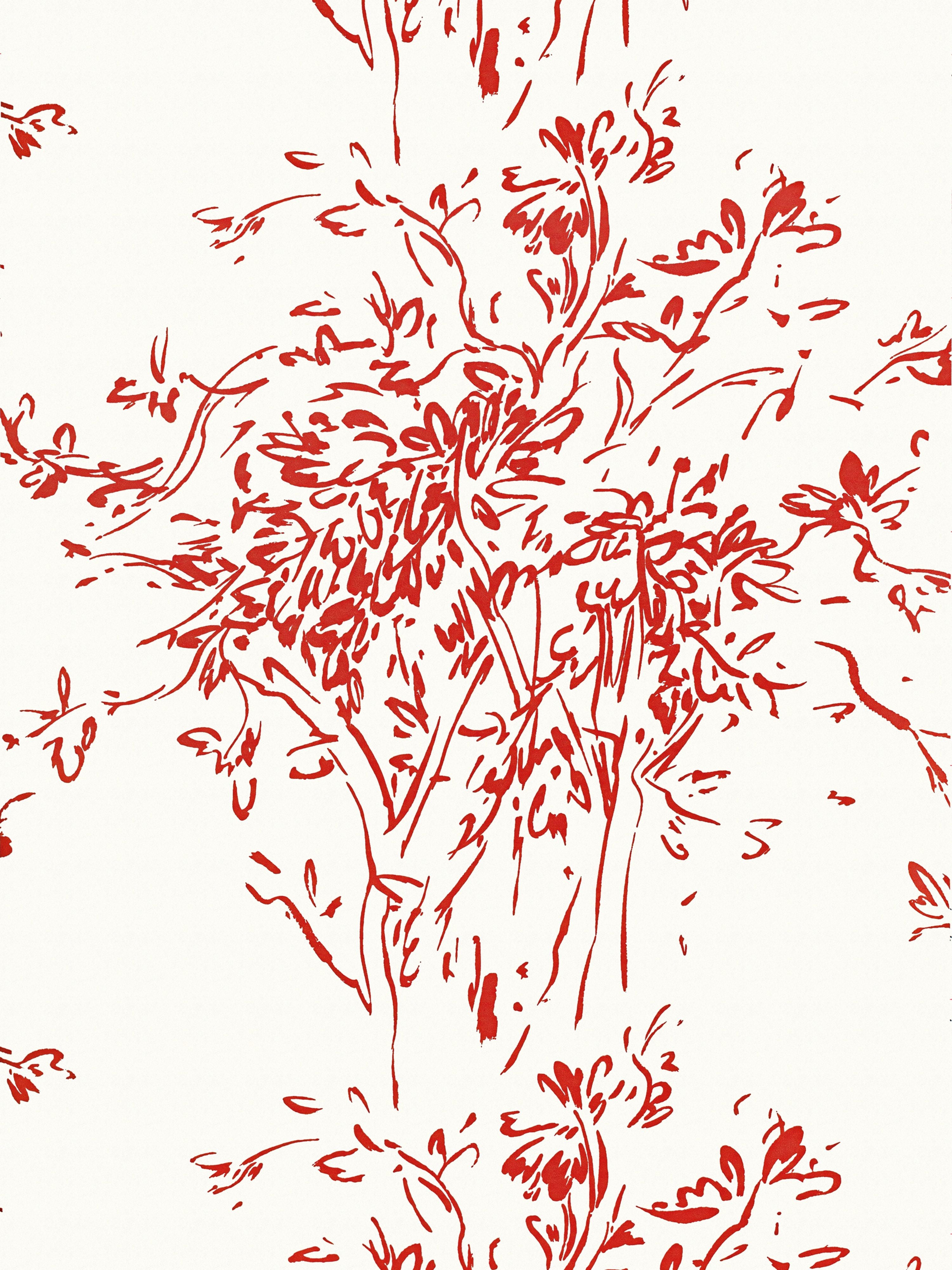 Kurt wallpaper in cherry color - pattern number WHN WP88594D0008 - by Scalamandre in the collection