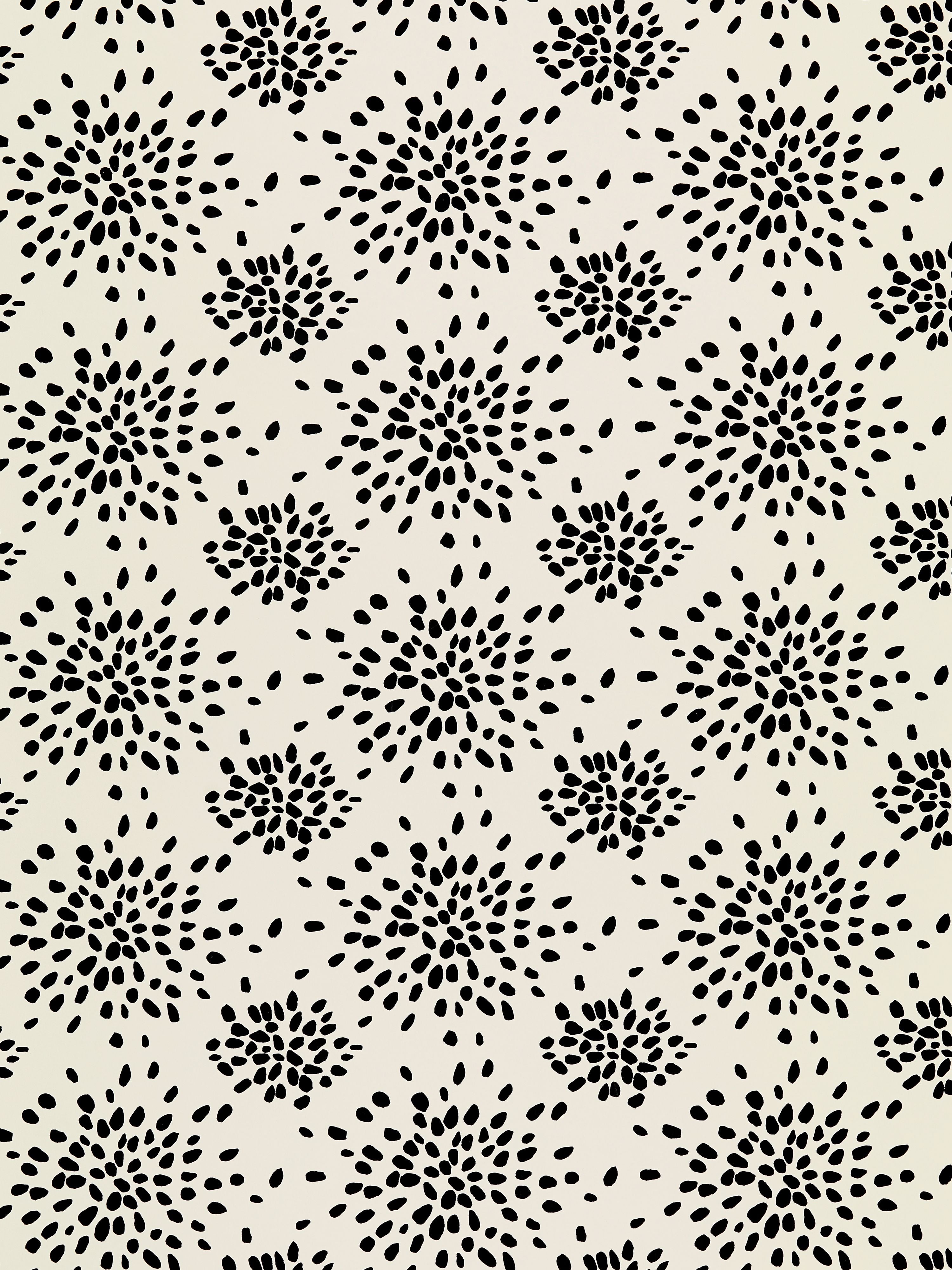 Fireworks wallpaper in black on offwhite color - pattern number WHN 000EP1020 - by Scalamandre in the collection