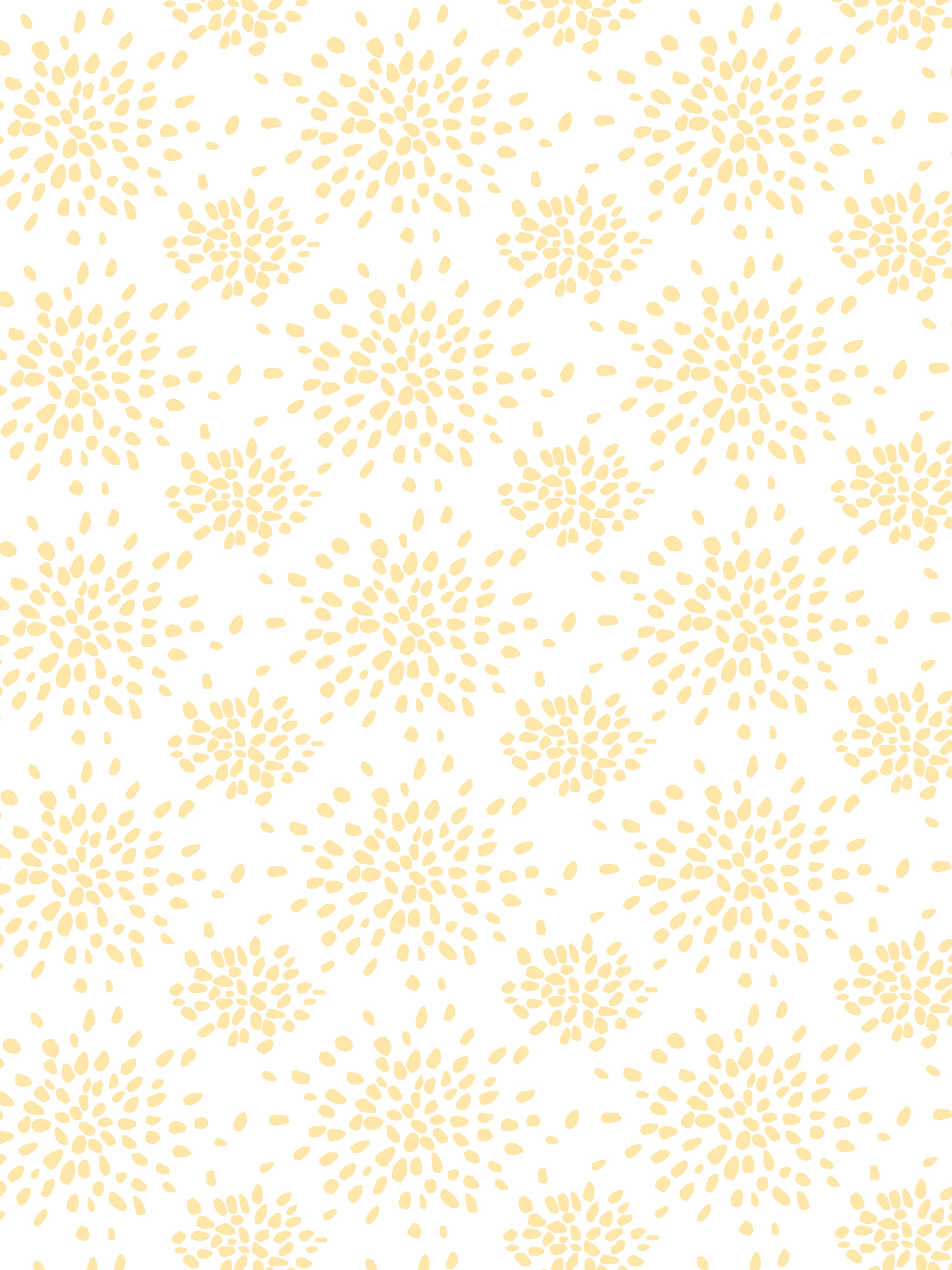 Fireworks wallpaper in yellow on white color - pattern number WHN 000YP1020 - by Scalamandre in the collection