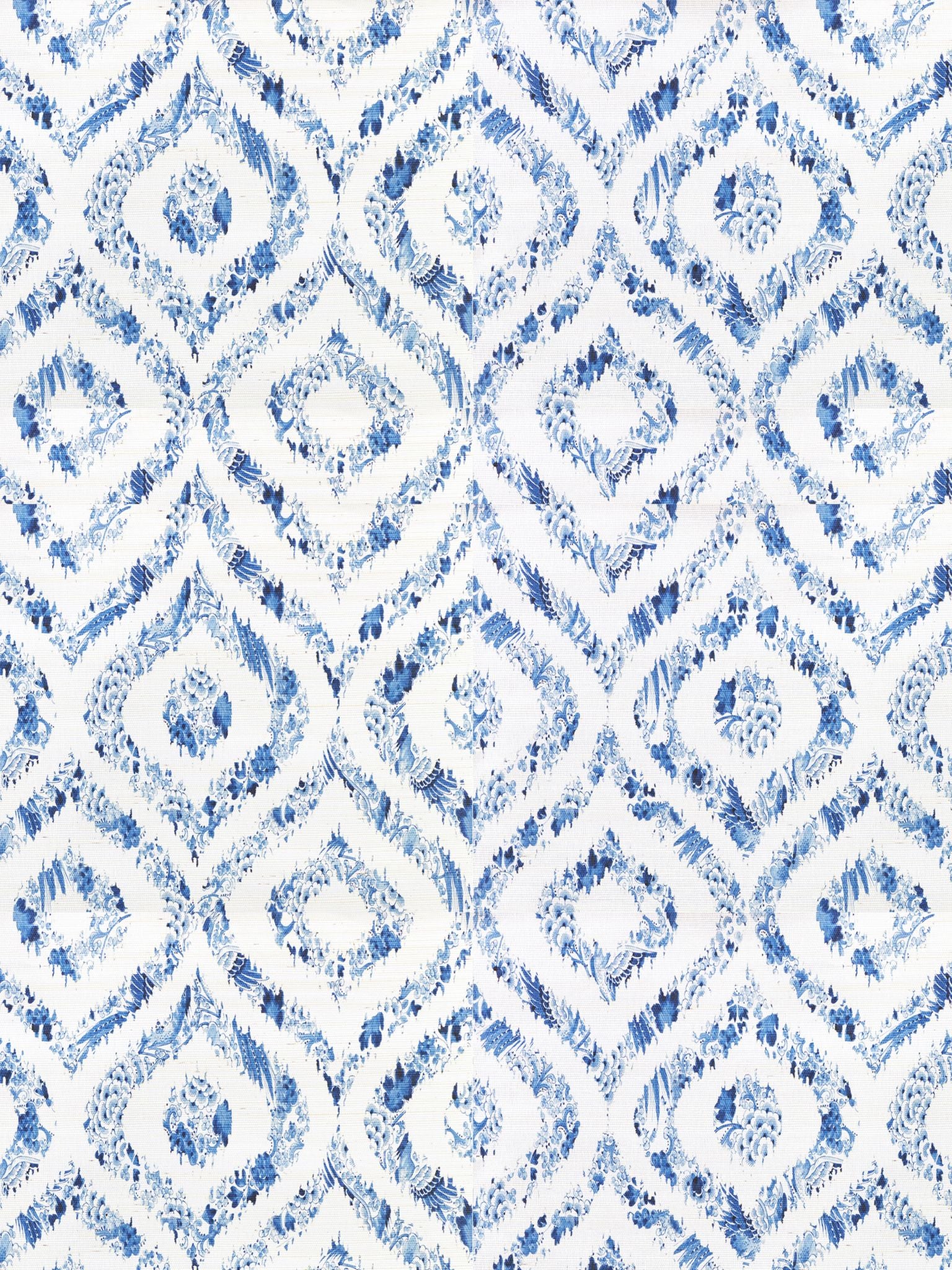 Ikat fabric in blue color - pattern number WNM 0001IKAT - by Scalamandre in the collection