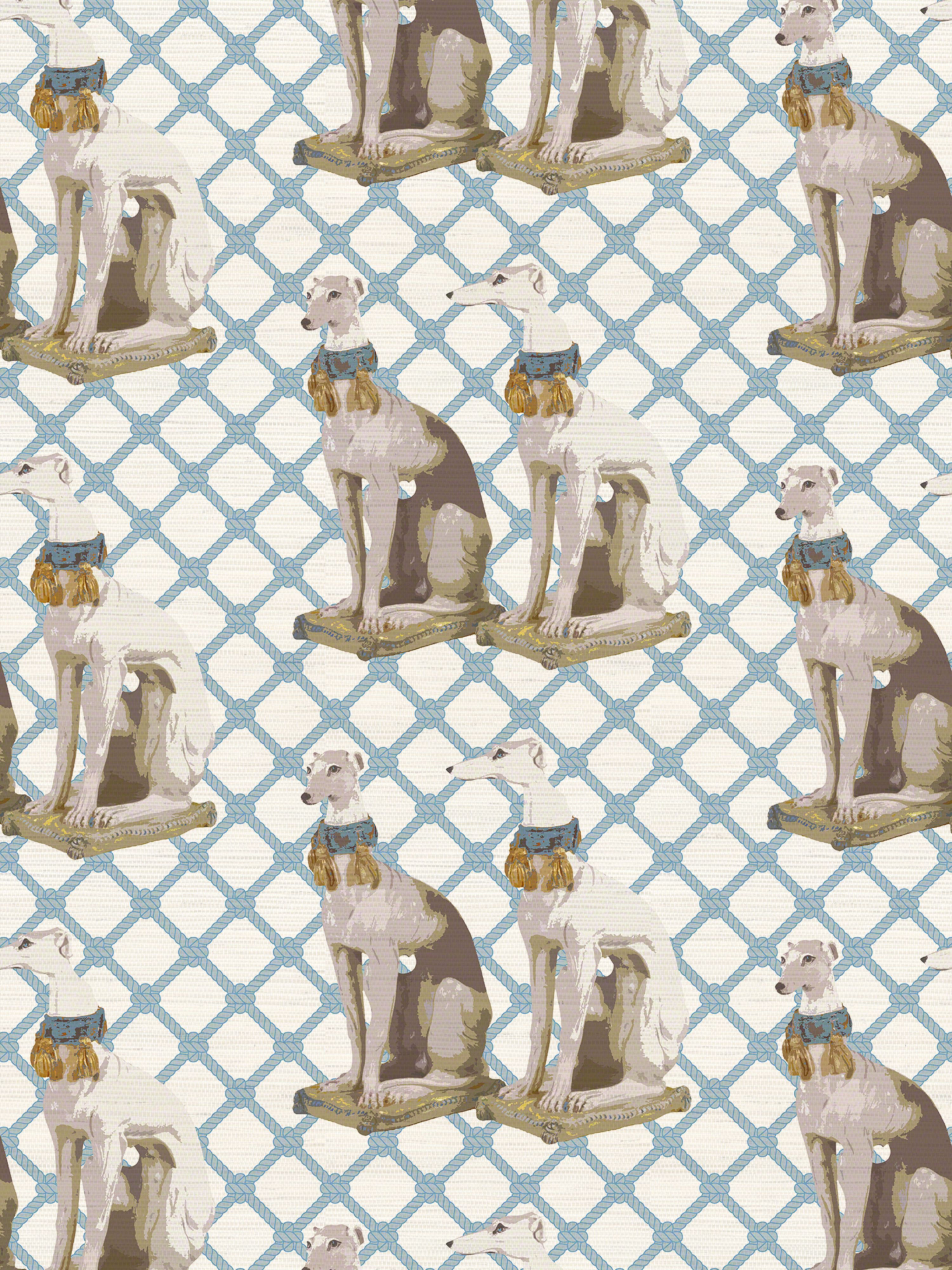 Regal Greyhound wallpaper in wyeth color - pattern number WNM 0001REGA - by Scalamandre in the collection