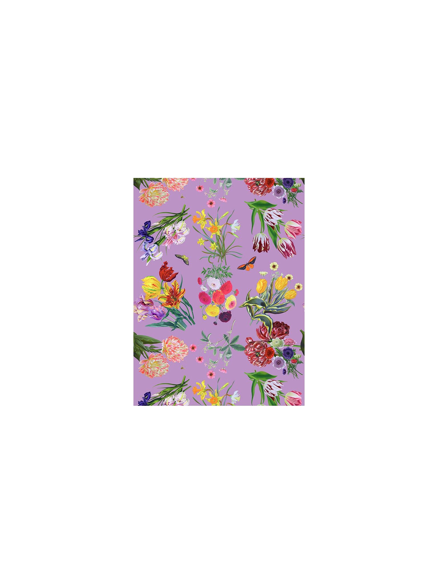 Flora and Fauna fabric in orchid color - pattern number WNM 0002FLOR - by Scalamandre in the  collection