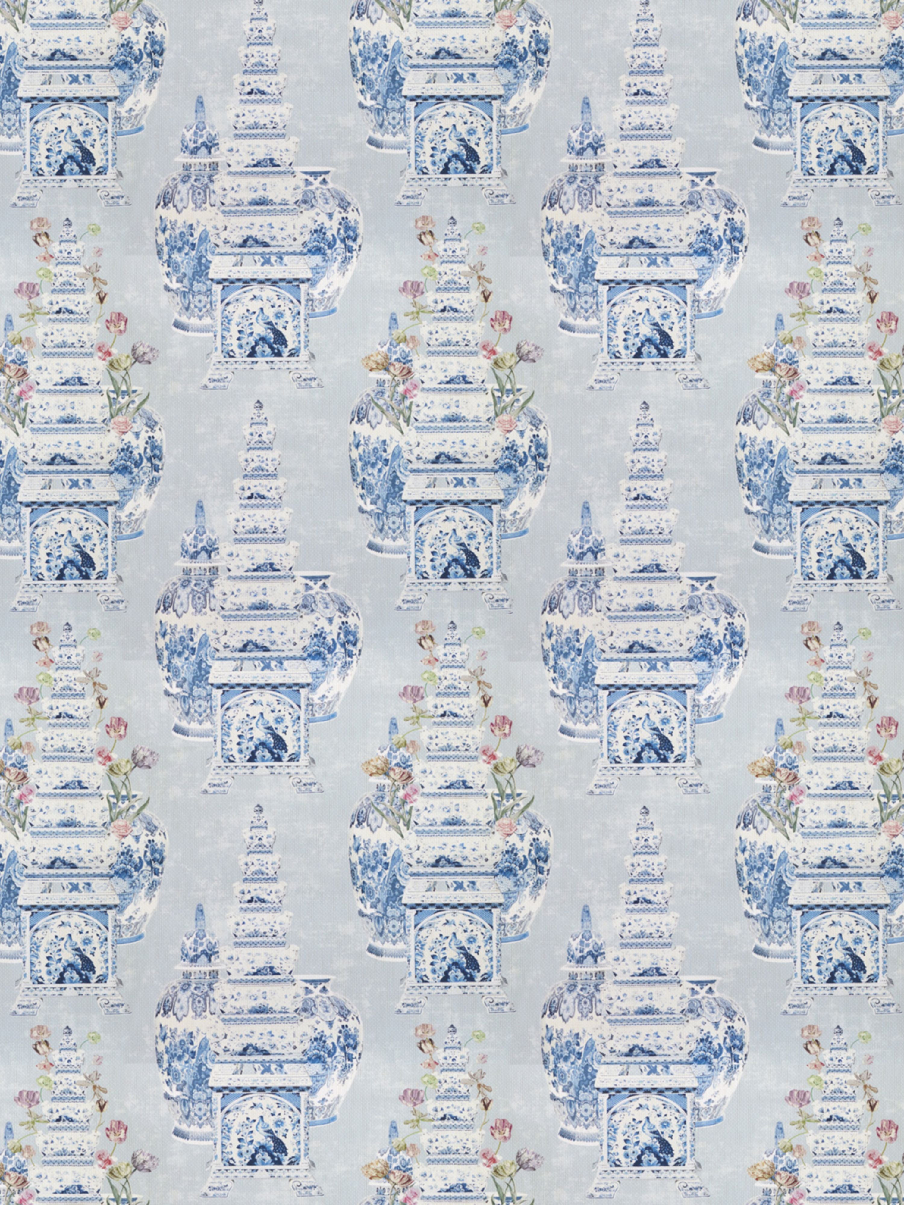 Masterpieces Tulip wallpaper in gray color - pattern number WNM 0002MSTP - by Scalamandre in the collection