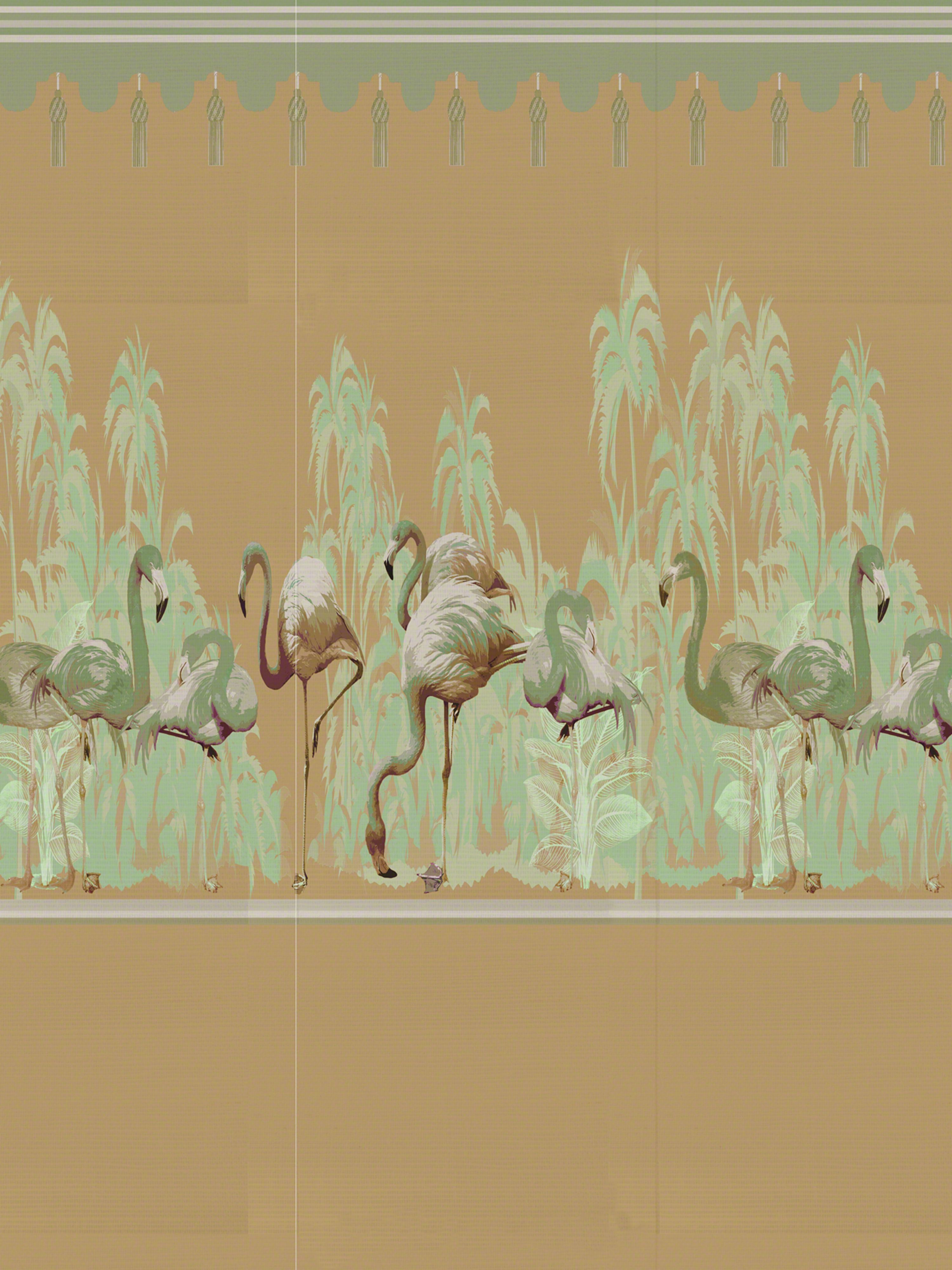Palm Springs Dyptich Right Panel wallpaper in belize color - pattern number WNM 0002PSRP - by Scalamandre in the collection