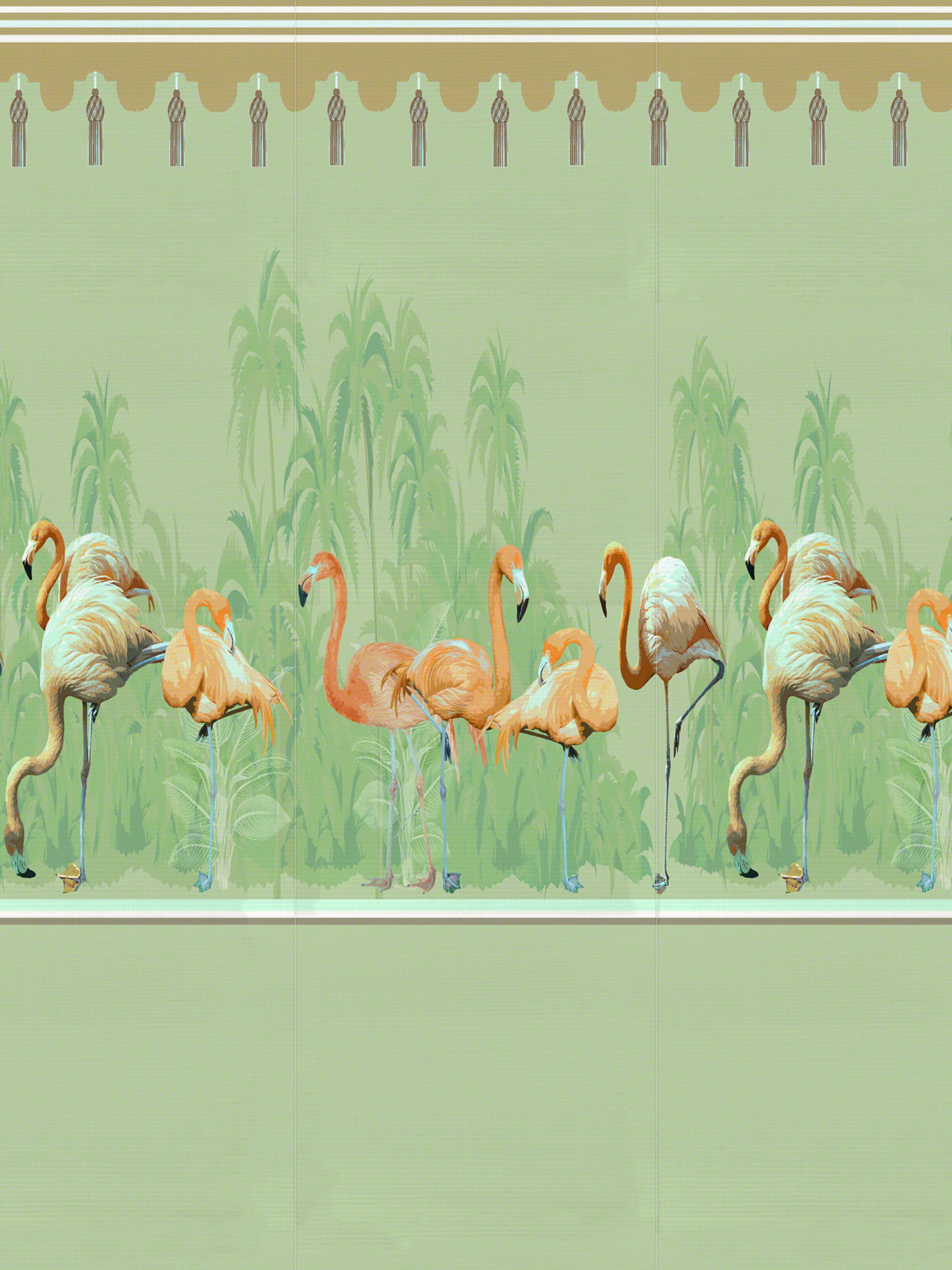 Palm Springs Dyptich Left Panel wallpaper in granada color - pattern number WNM 0004PSLP - by Scalamandre in the collection