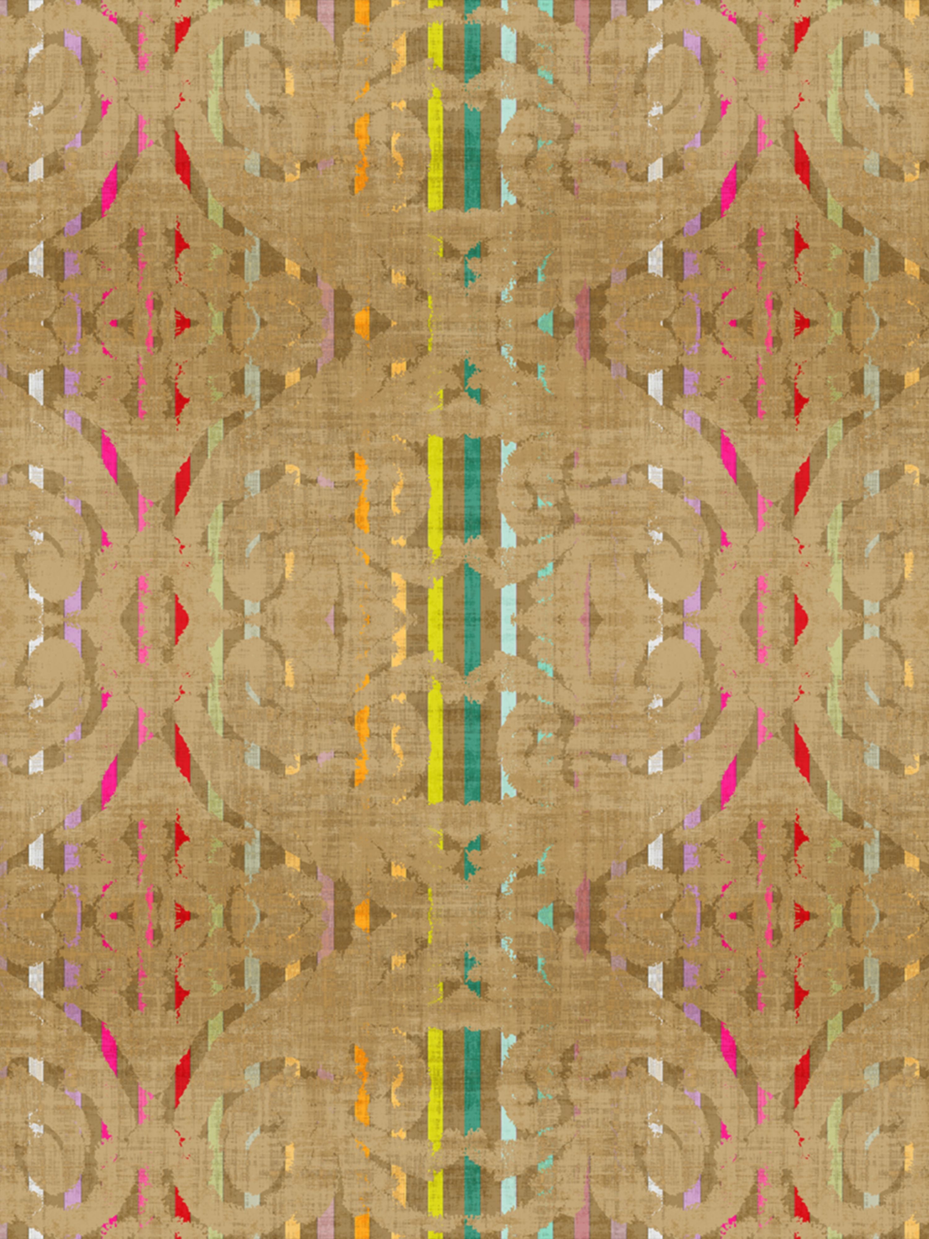 Dapper wallpaper in gold color - pattern number WNM 0005DAPP - by Scalamandre in the collection