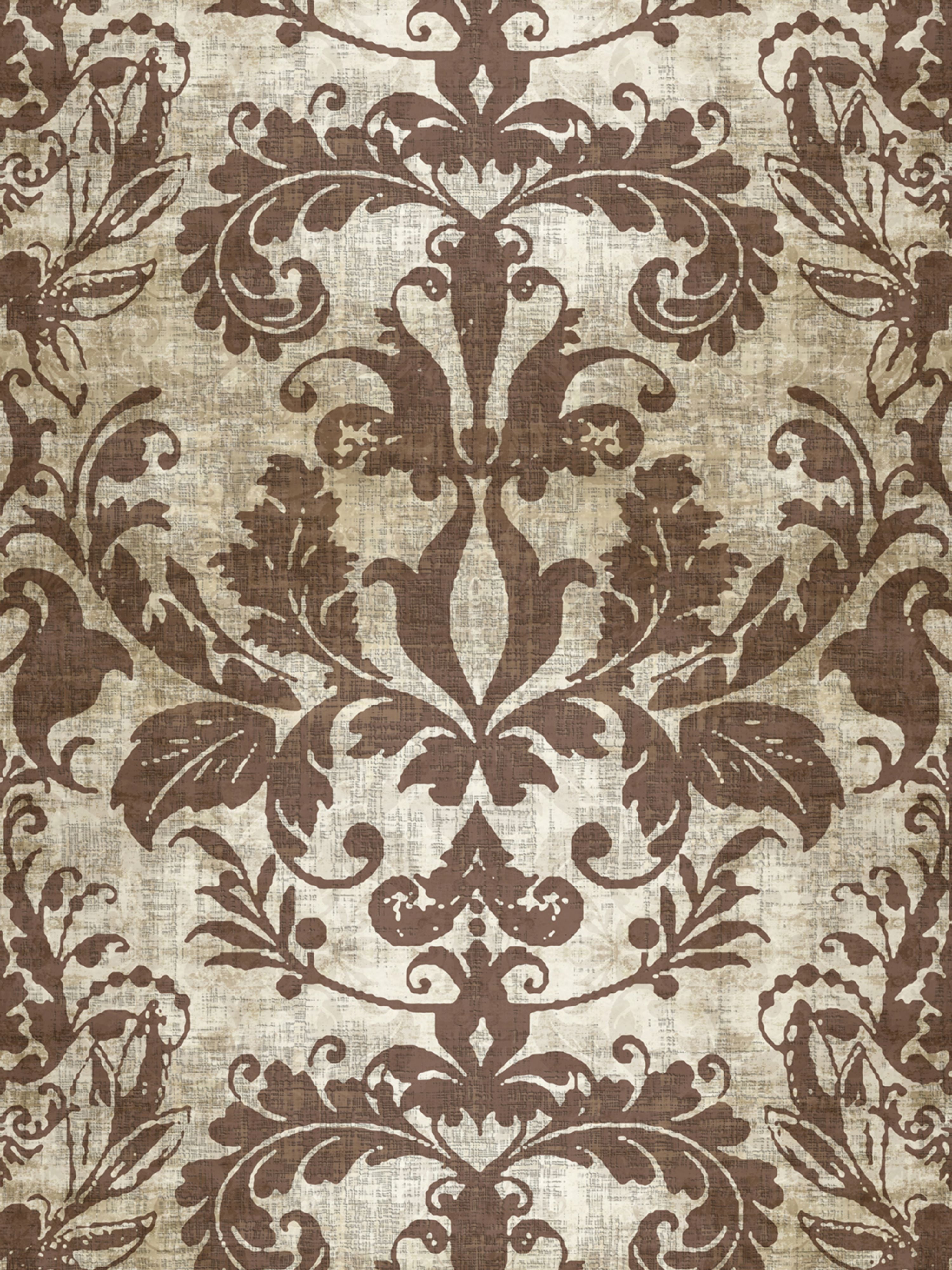 Palace Damask wallpaper in chantilly color - pattern number WNM 0010PALA - by Scalamandre in the collection