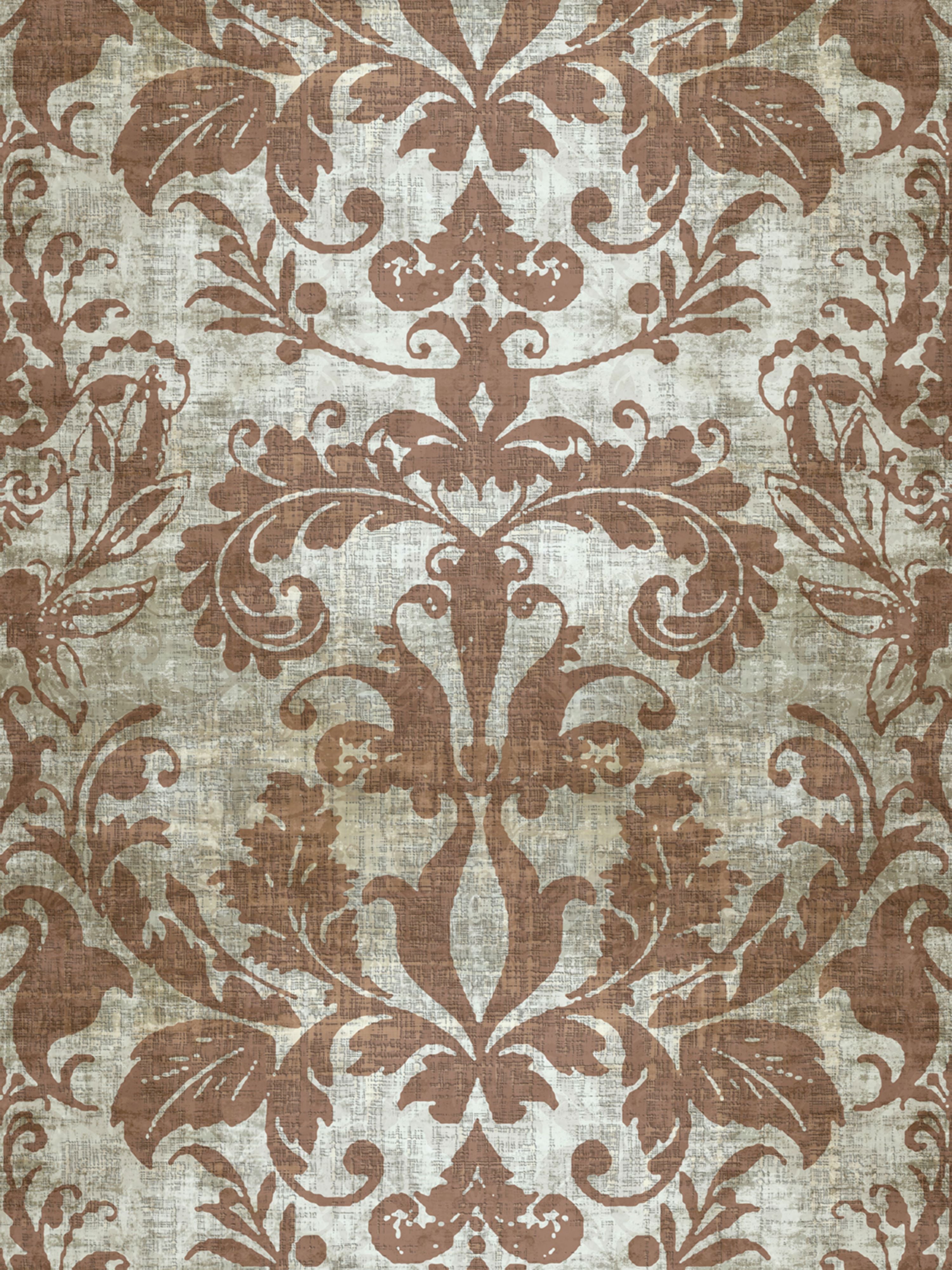 Palace Damask wallpaper in silver color - pattern number WNM 0011PALA - by Scalamandre in the collection