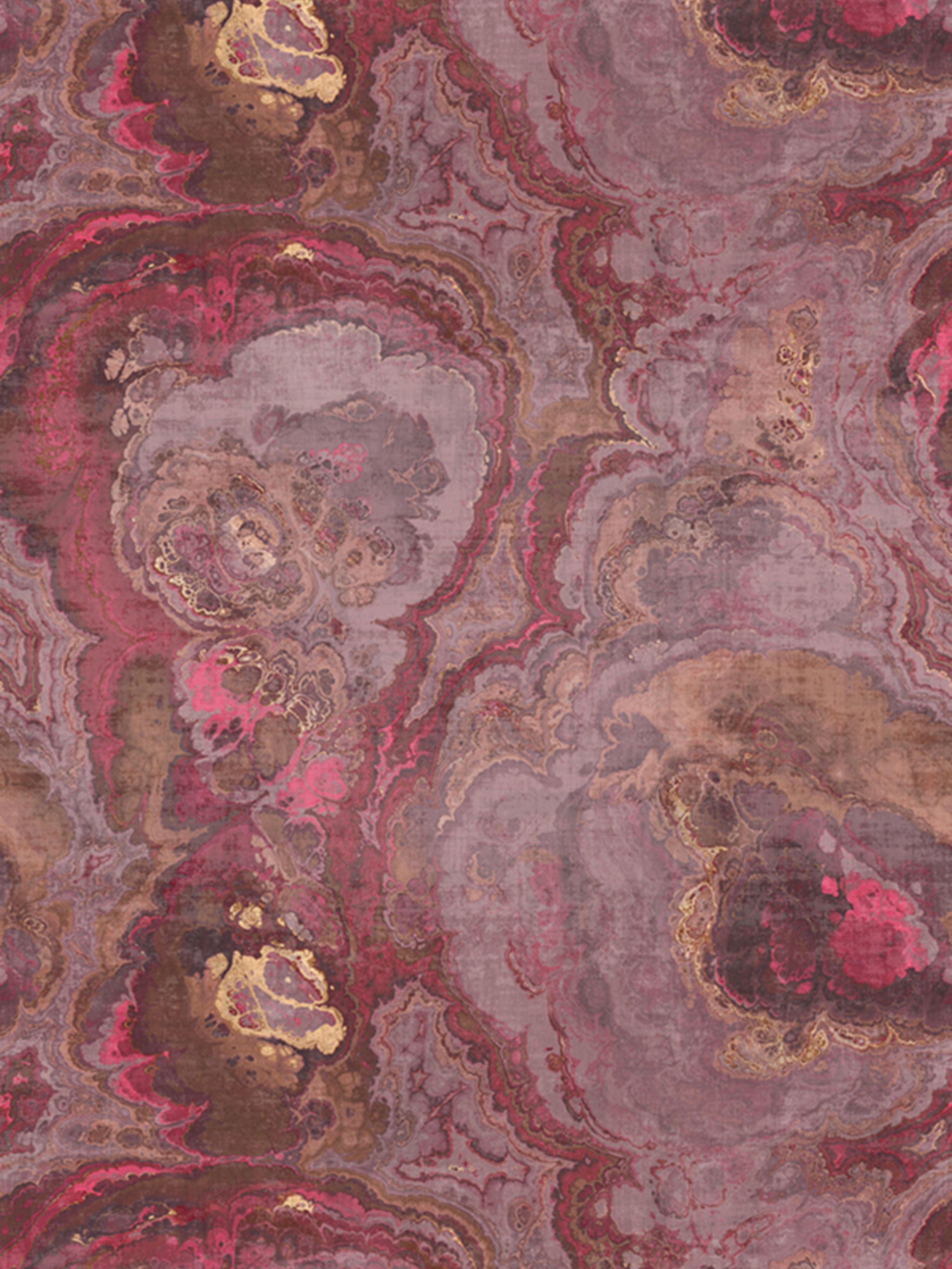 Agate wallpaper in roccocco color - pattern number WNM 1039AGAT - by Scalamandre in the collection