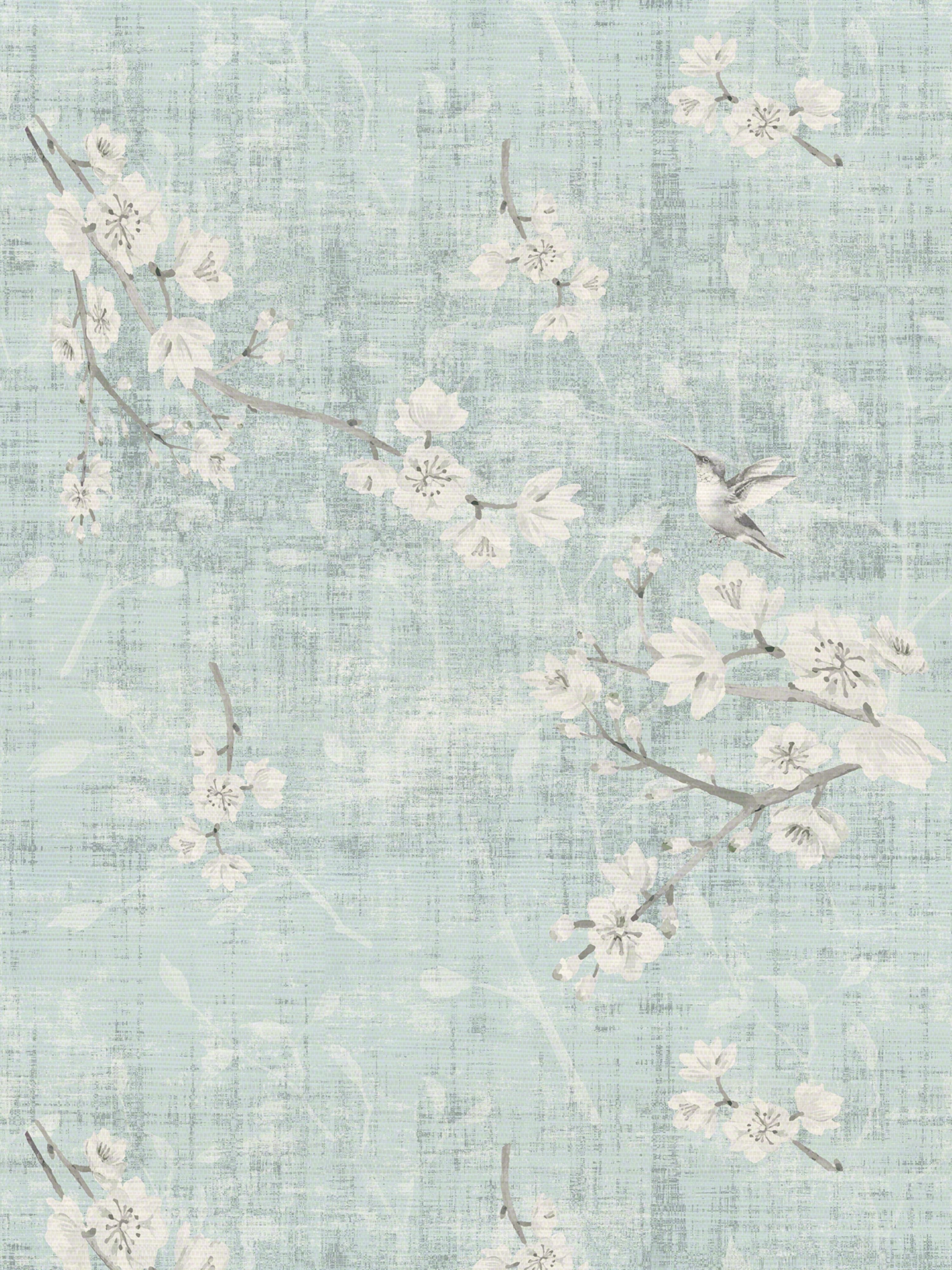 Blossom Fantasia wallpaper in sky color - pattern number WNM 1052BLOS - by Scalamandre in the collection