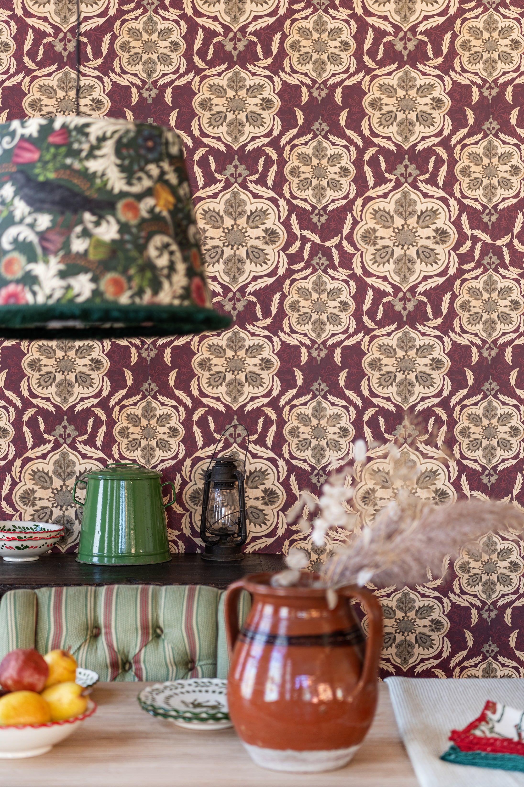 Ottoman wallpaper in red color - pattern number WP20728 - by Mind the Gap in the The Wetlands collection