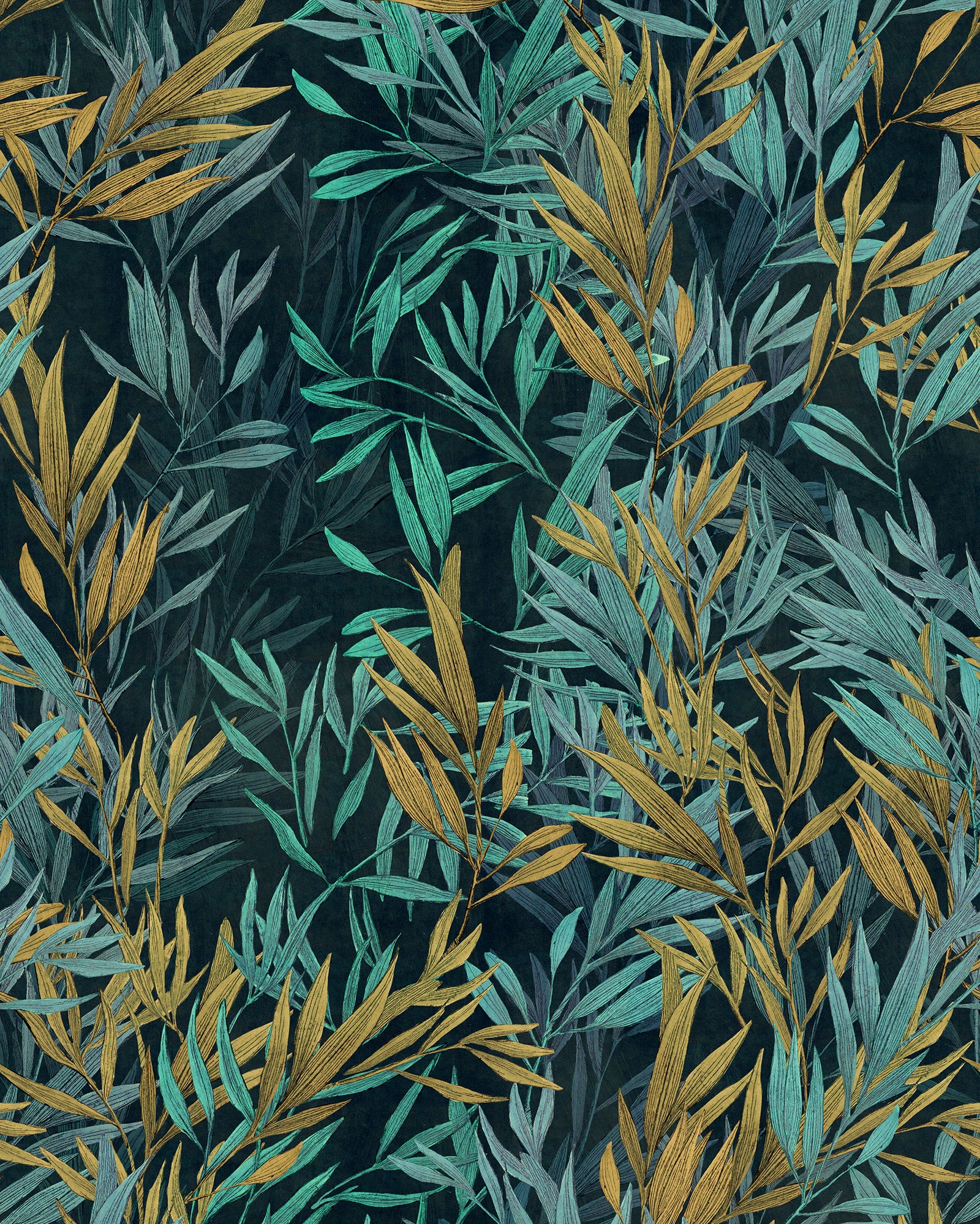 Freshwater Grass wallpaper in blue green color - pattern number WP20732 - by Mind the Gap in the The Wetlands collection