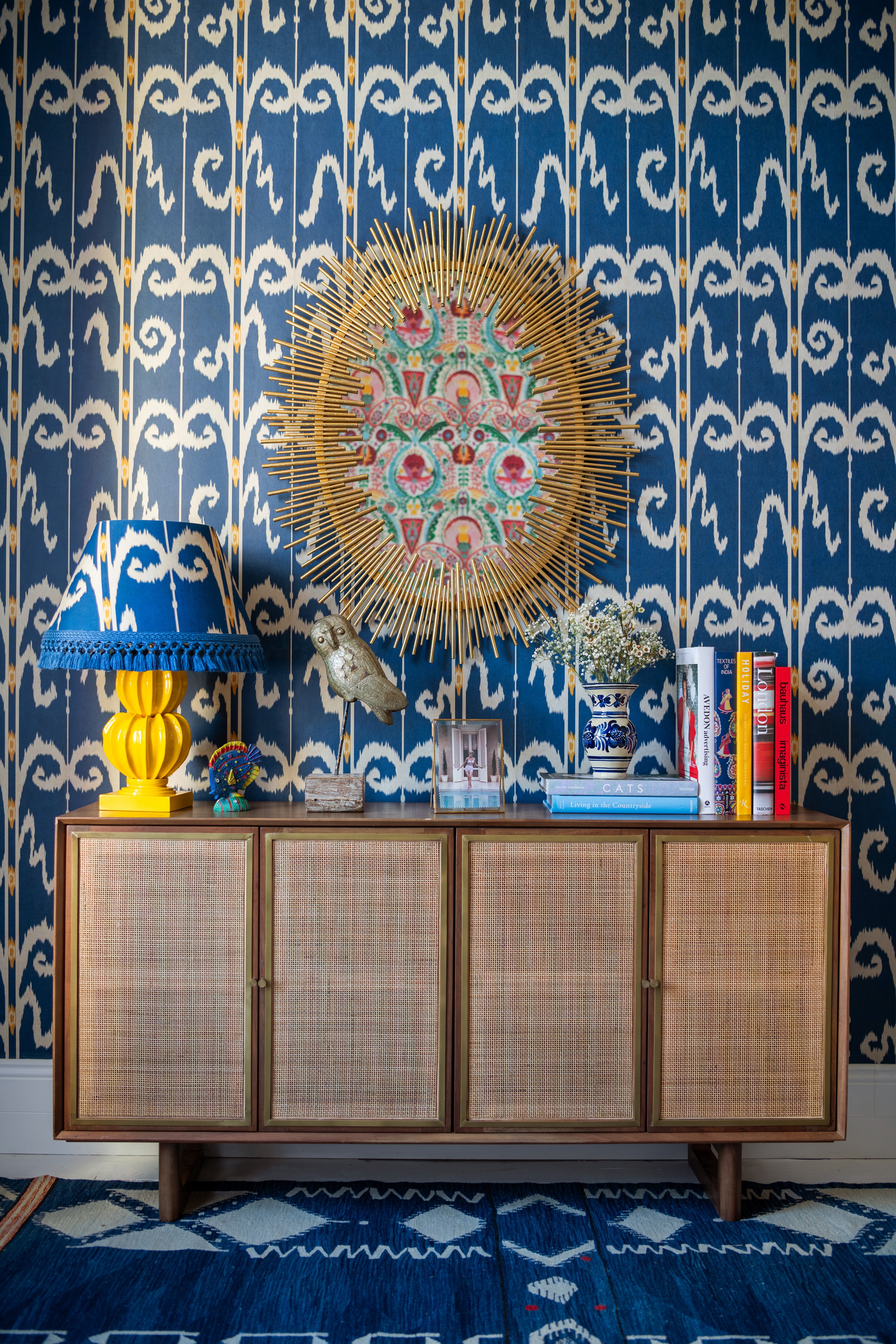 Elysia Ikat Wallpaper in celestial color - pattern number WP20908 - by Mind the Gap in the Transylvanian Rhapsody collection