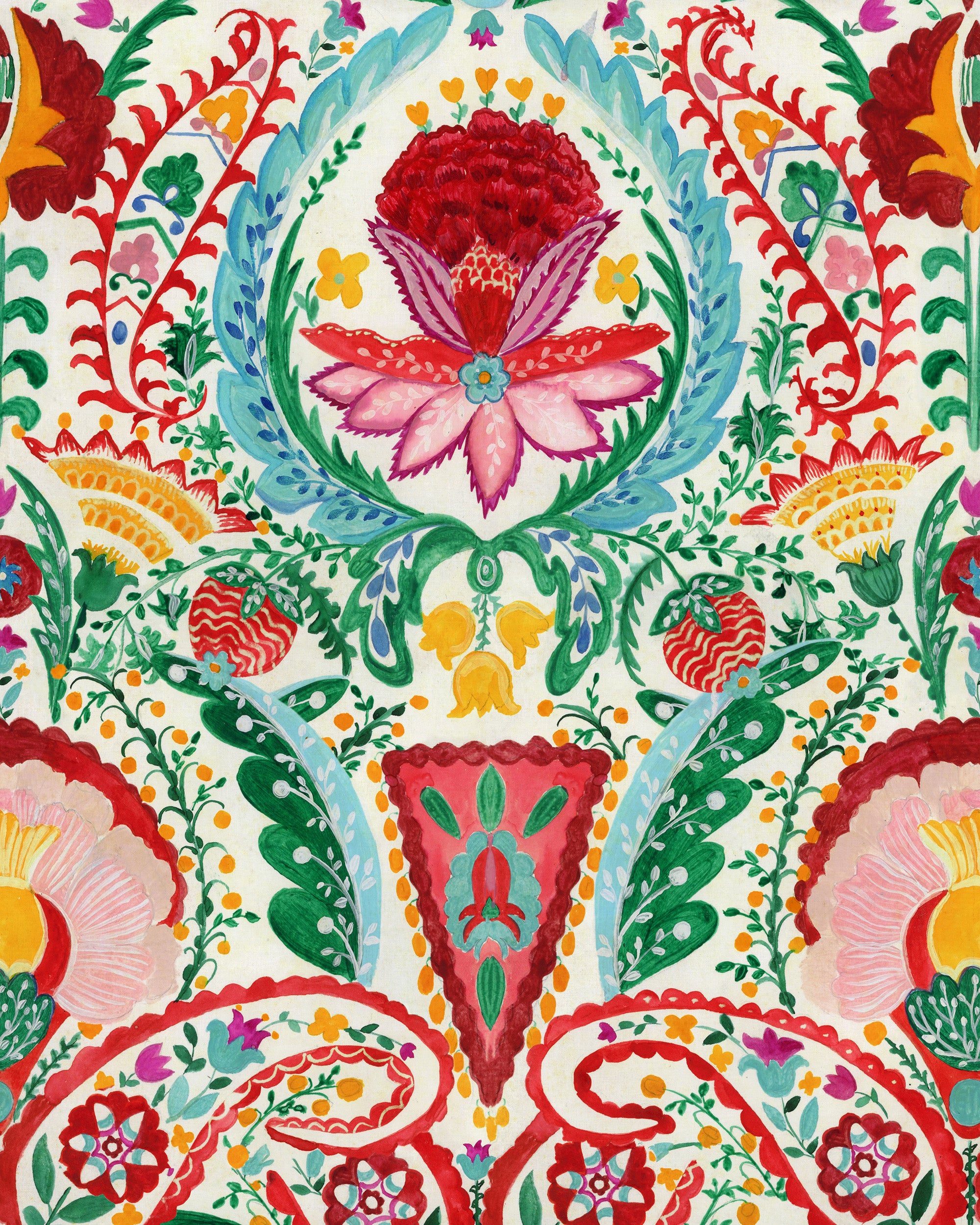 Rosa Mundi Wallpaper in multicolour color - pattern number WP20919 - by Mind the Gap in the Transylvanian Rhapsody collection