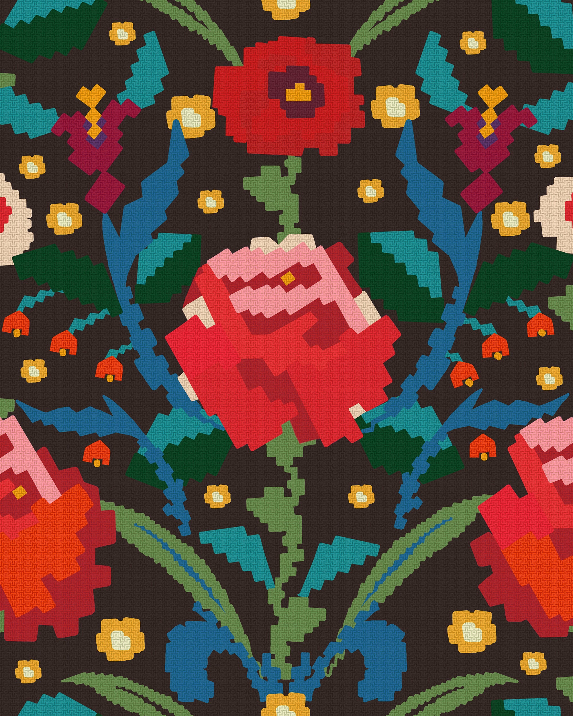 Claudine Wallpaper in multicolour color - pattern number WP20933 - by Mind the Gap in the Transylvanian Rhapsody collection