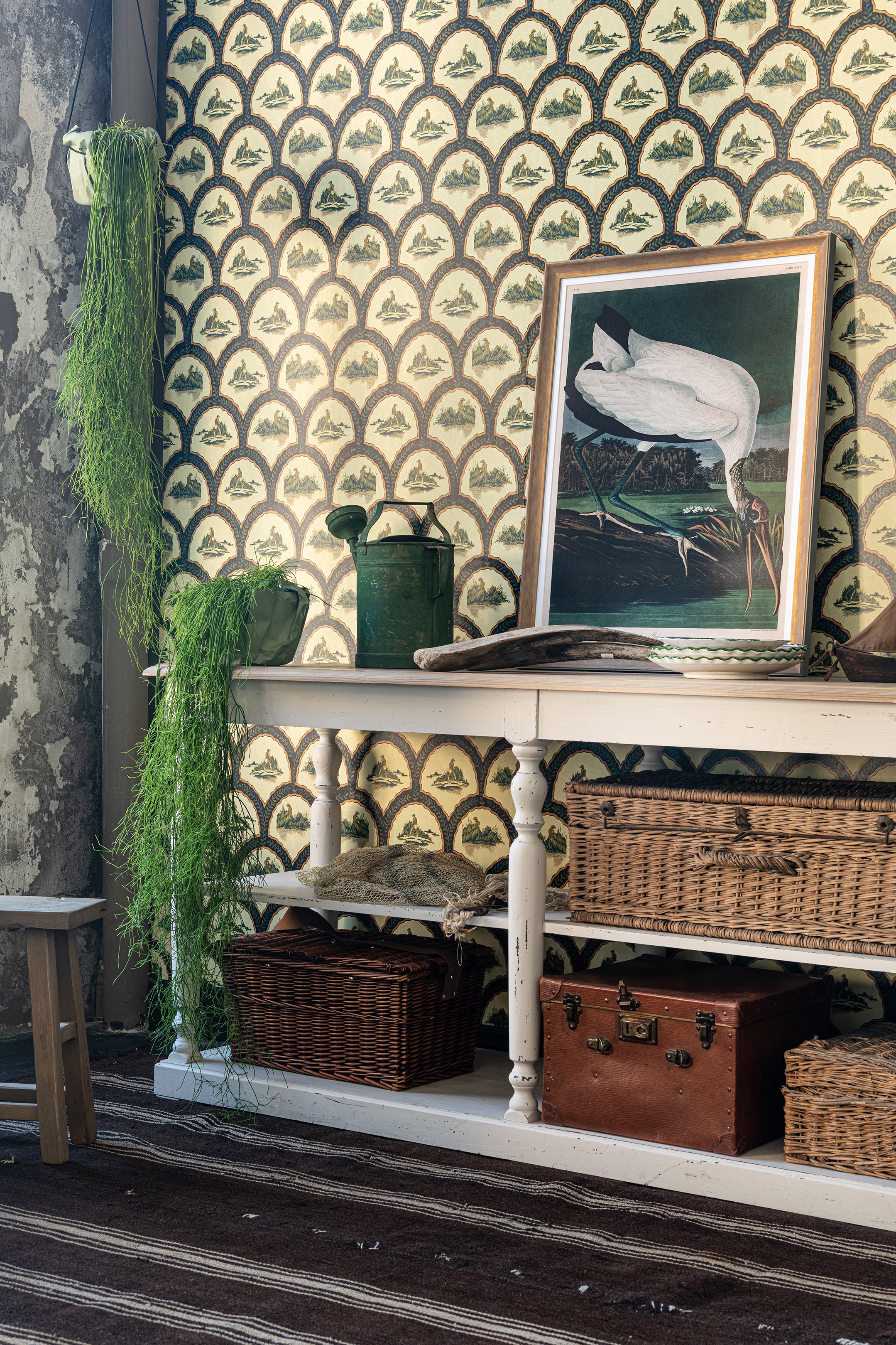The Hunter wallpaper in pale green color - pattern number WP30159 - by Mind the Gap in the The Wetlands collection
