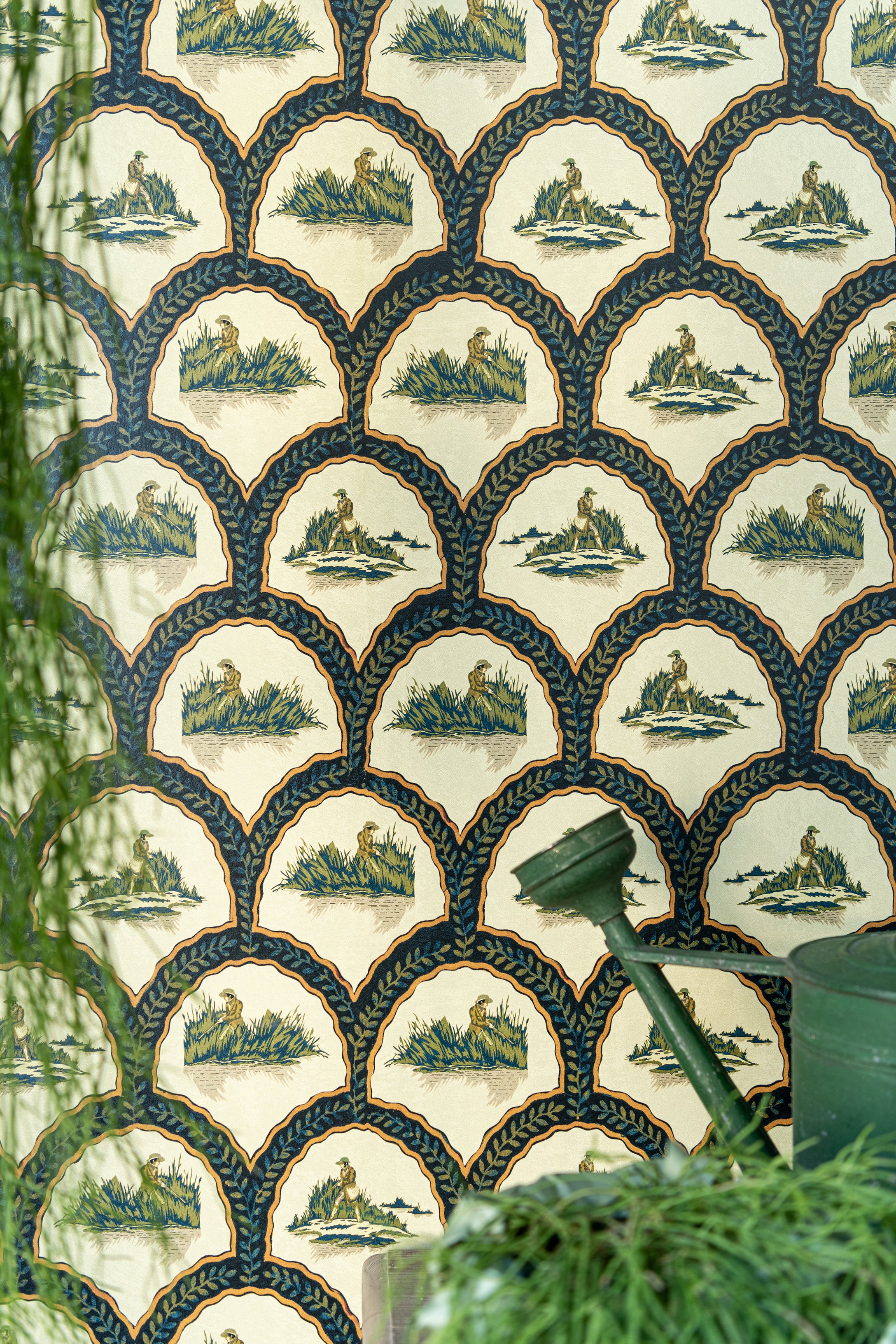 The Hunter wallpaper in pale green color - pattern number WP30159 - by Mind the Gap in the The Wetlands collection