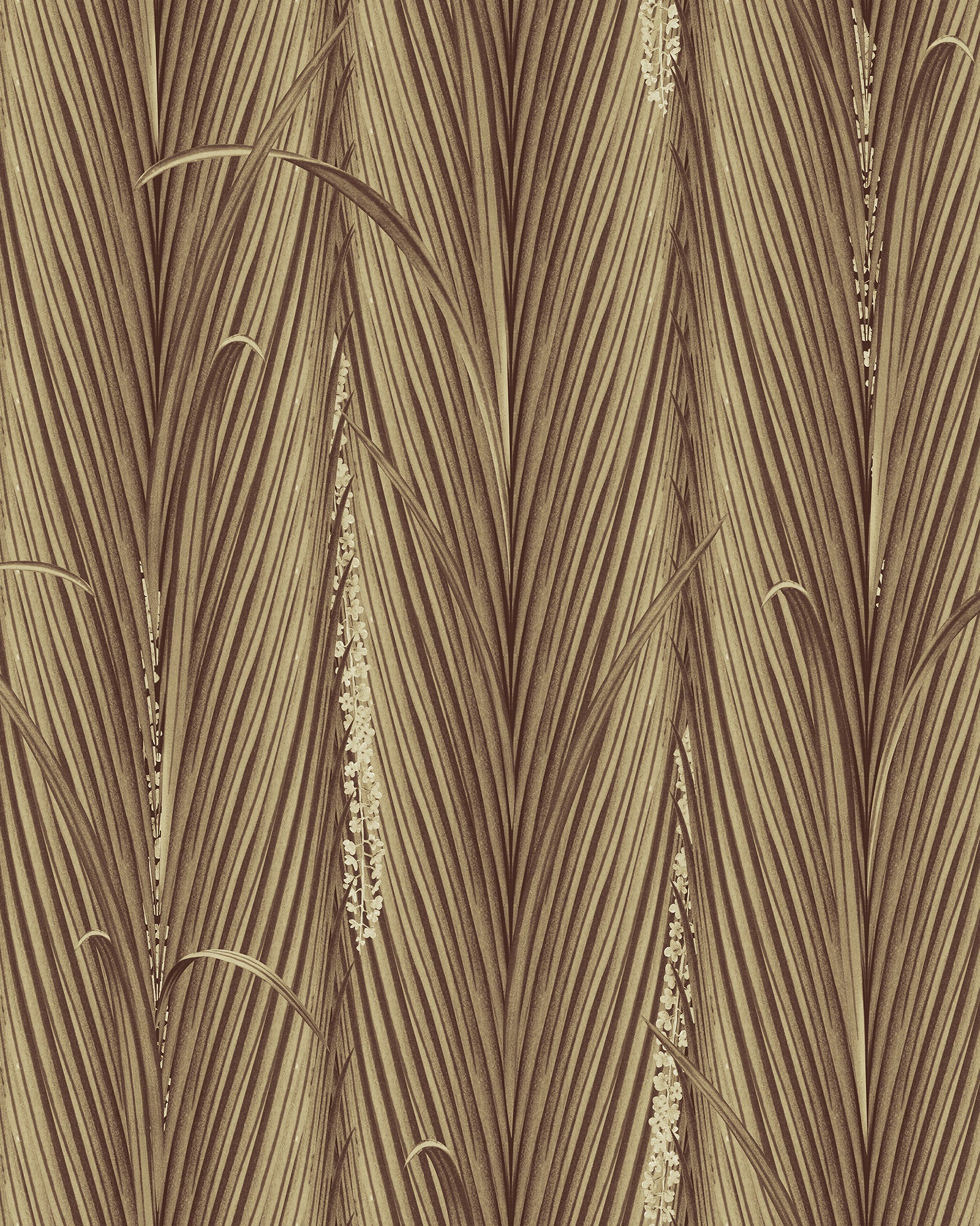 Danube Foliage wallpaper in sepia color - pattern number WP30217 - by Mind the Gap in the The Wetlands collection