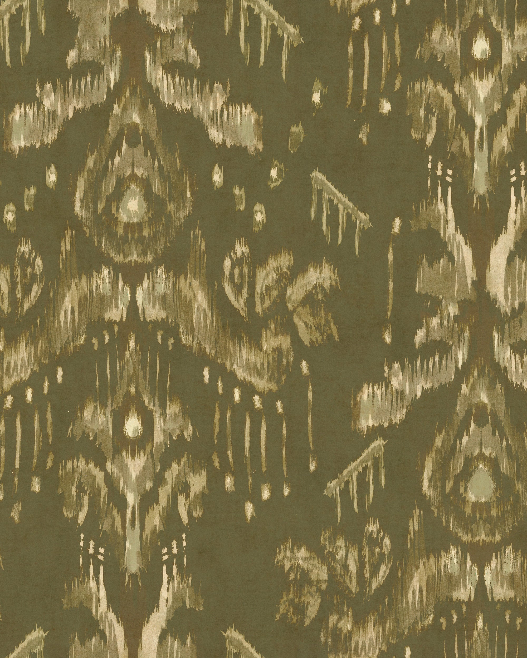 Ancestral Ikat Wallpaper in sage color - pattern number WP30261 - by Mind the Gap in the Transylvanian Rhapsody collection