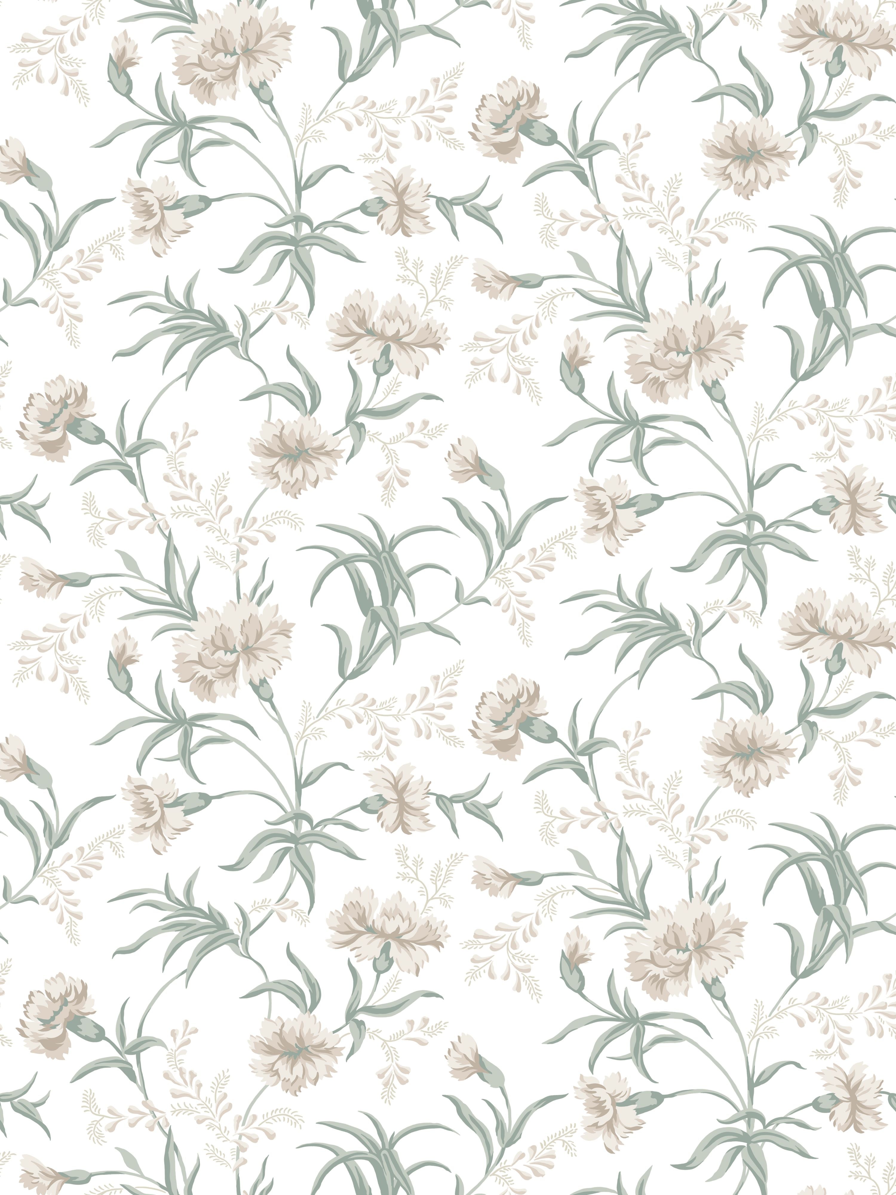 Emilie wallpaper in spring green color - pattern number WSB 00010832 - by Scalamandre in the collection