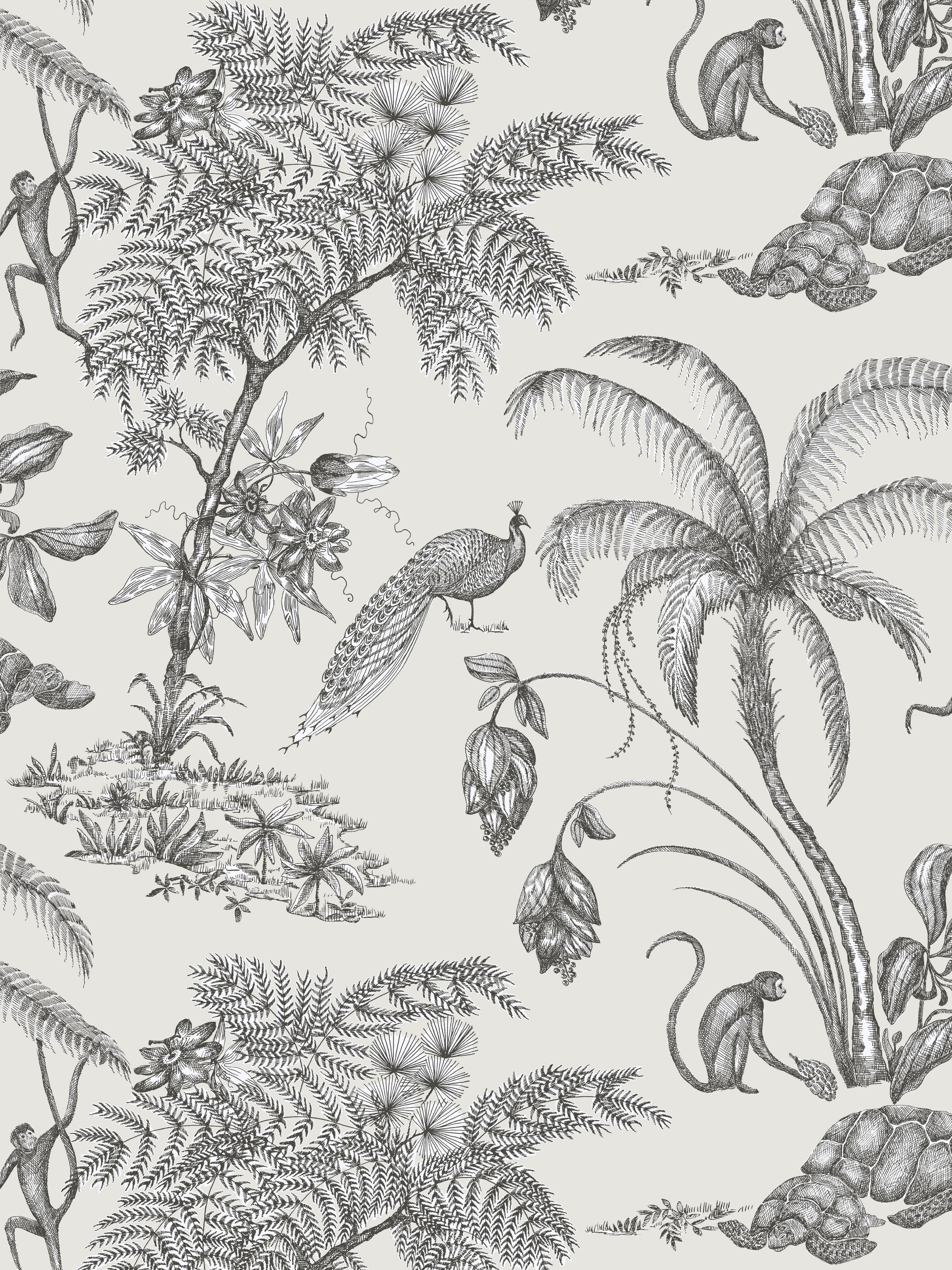 Moa wallpaper in sandstone color - pattern number WSB 00090240 - by Scalamandre in the collection