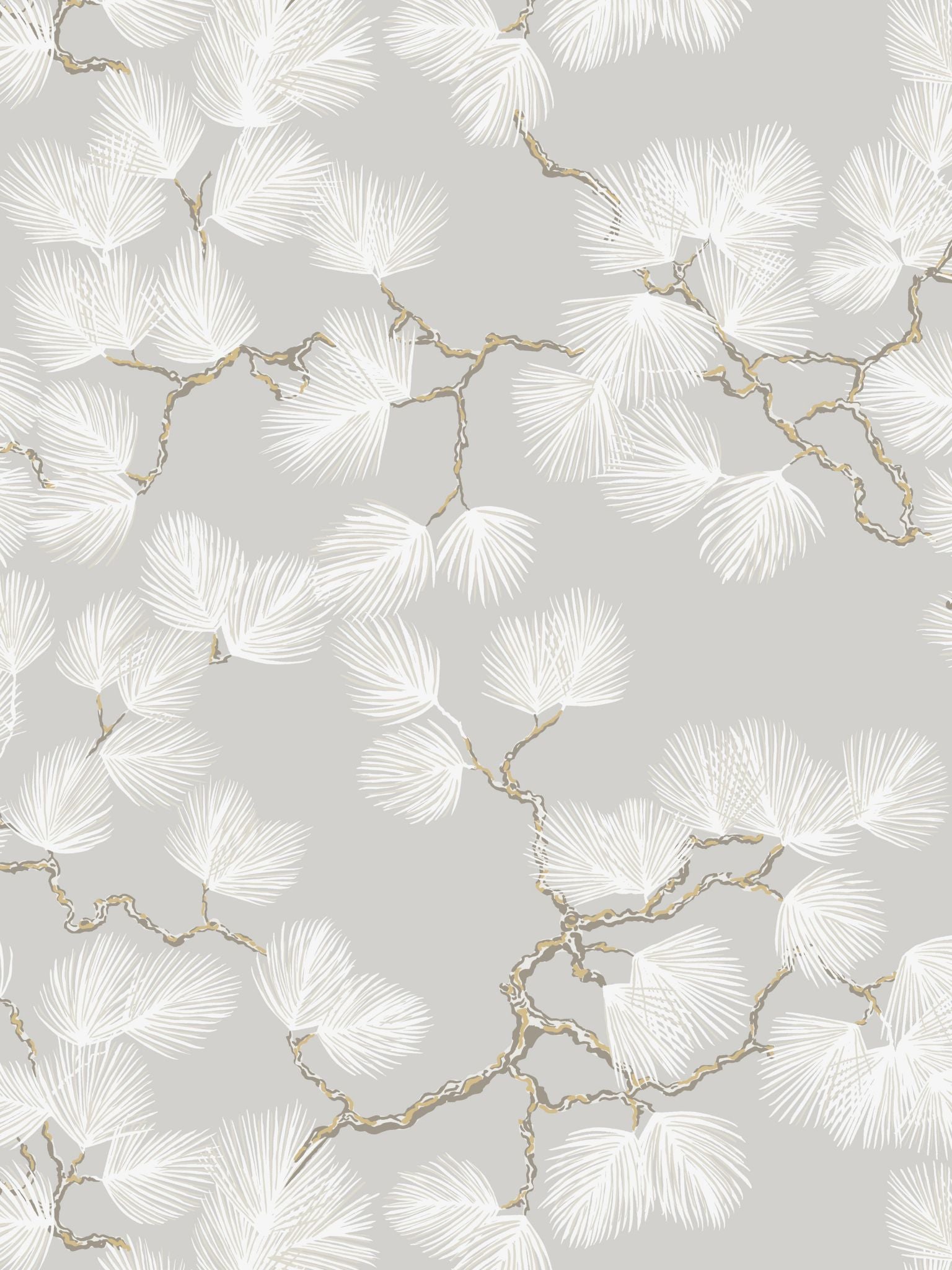 Pine fabric in grey color - pattern number WSB 00210804 - by Scalamandre in the collection